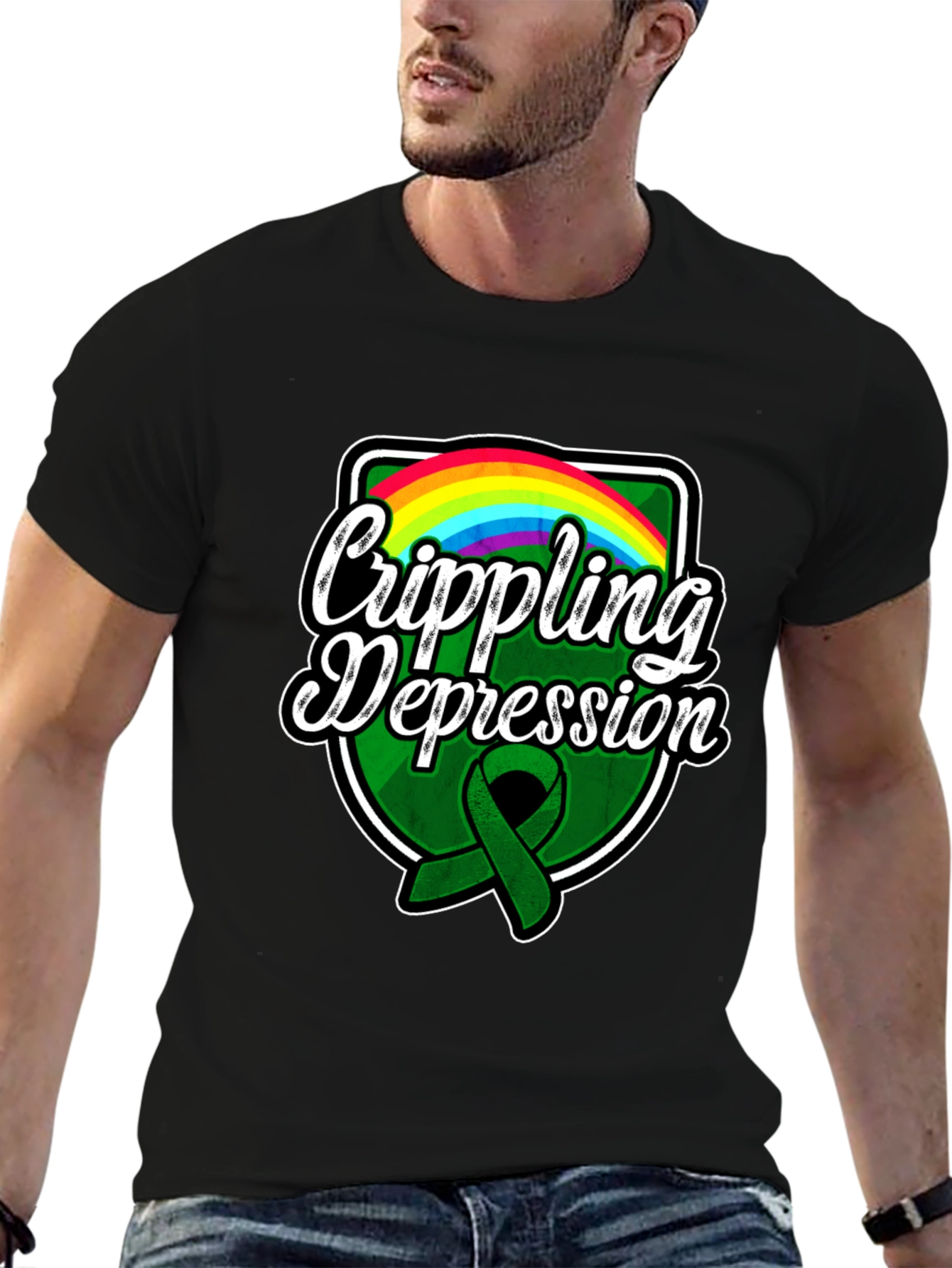 Crippling Depression Awareness Graphic T-Shirt