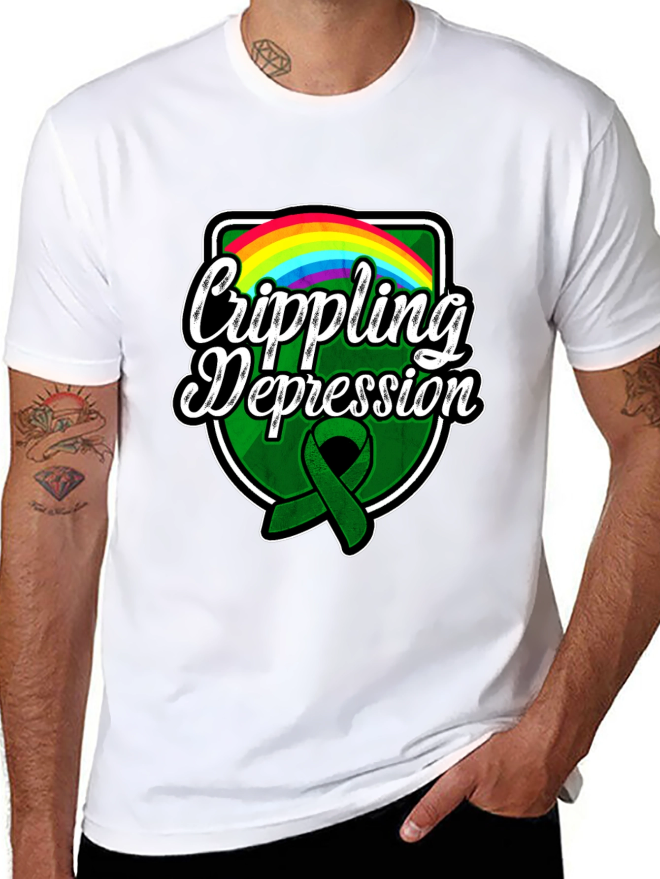 Crippling Depression Awareness Graphic T-Shirt