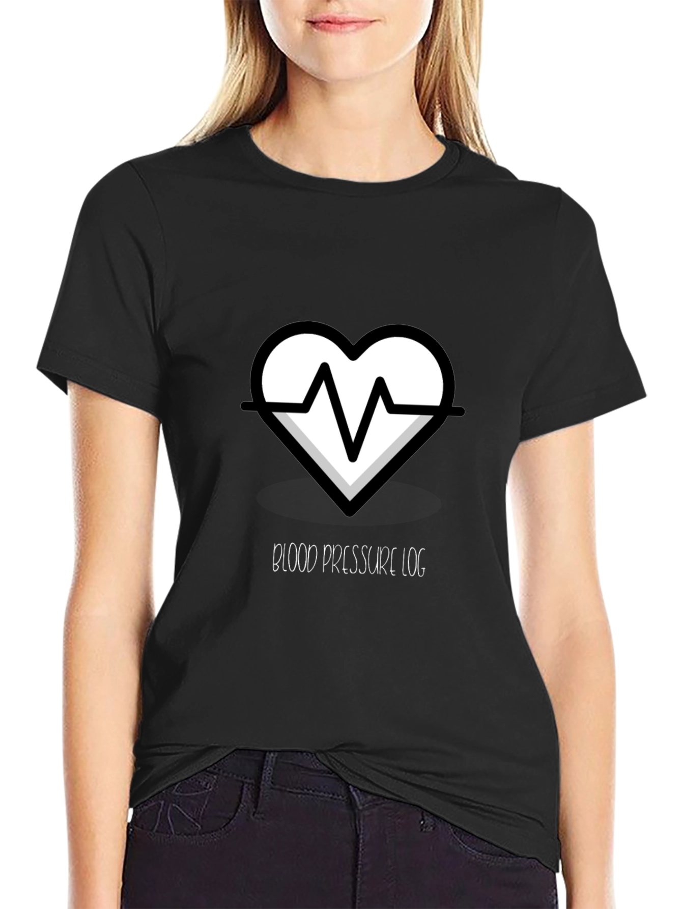 Heartbeat Blood Pressure Log Graphic T-Shirt