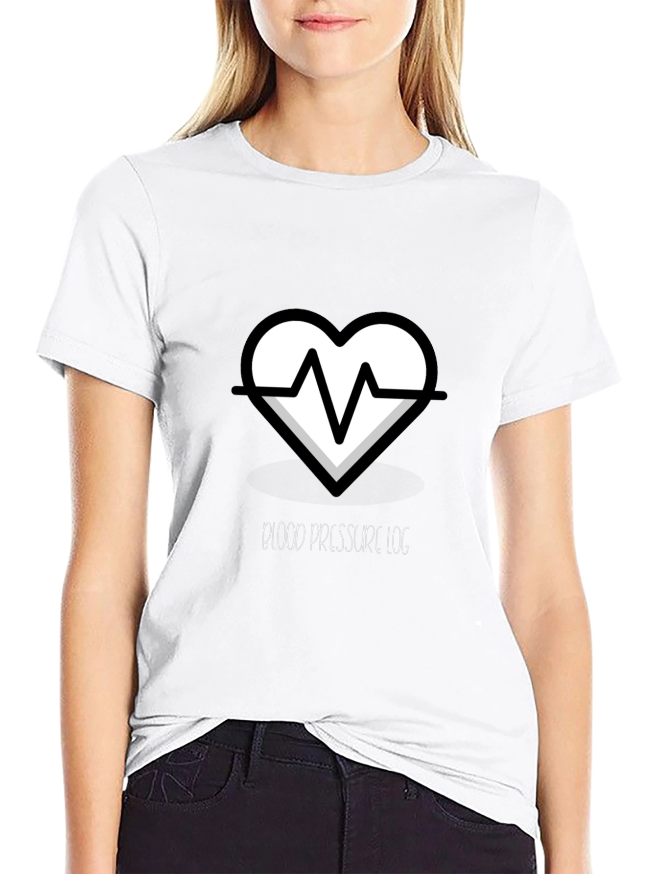 Heartbeat Blood Pressure Log Graphic T-Shirt