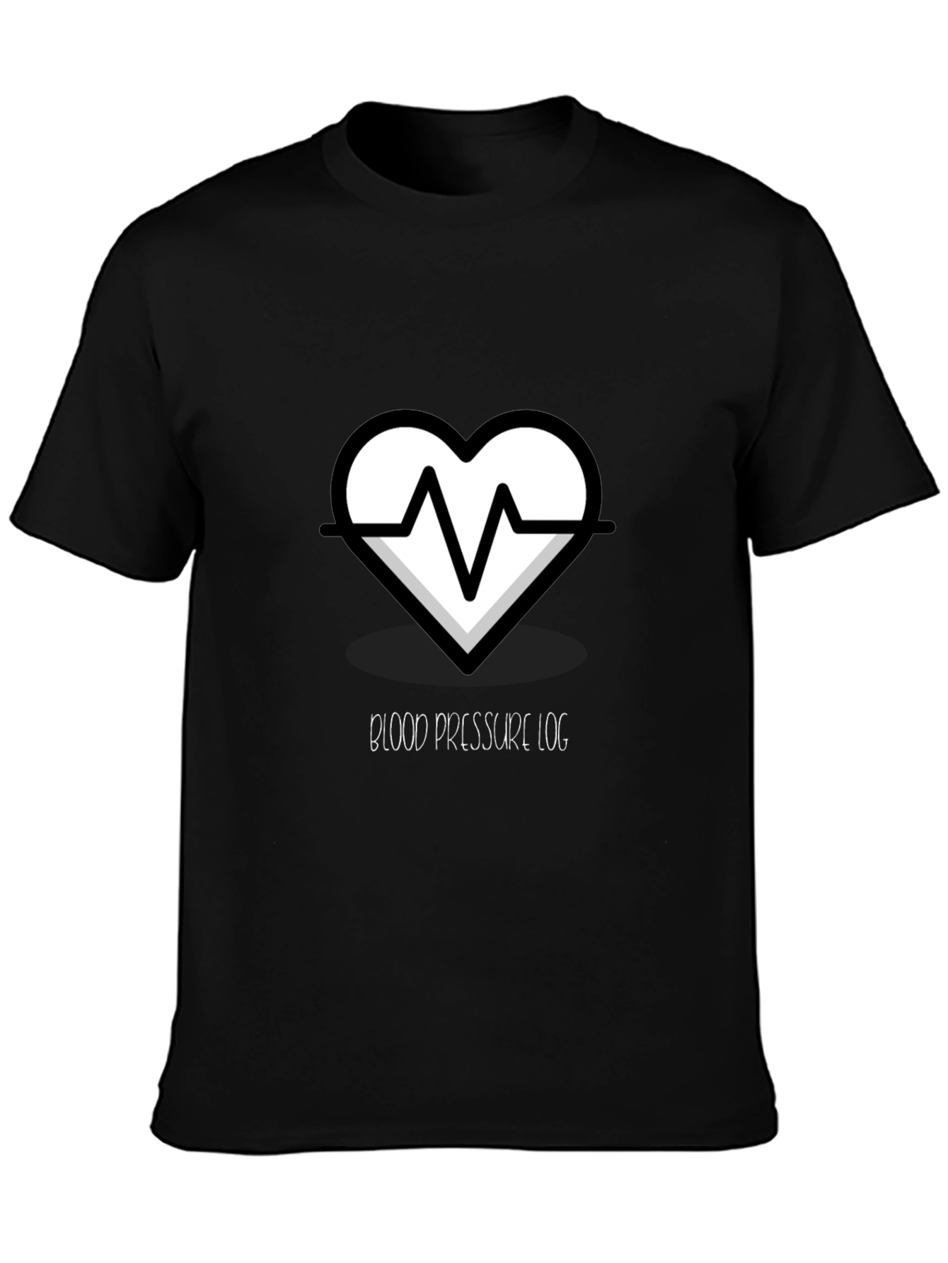 Heartbeat Blood Pressure Log Graphic T-Shirt