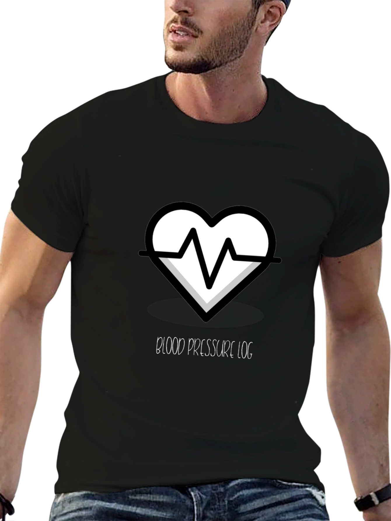 Heartbeat Blood Pressure Log Graphic T-Shirt