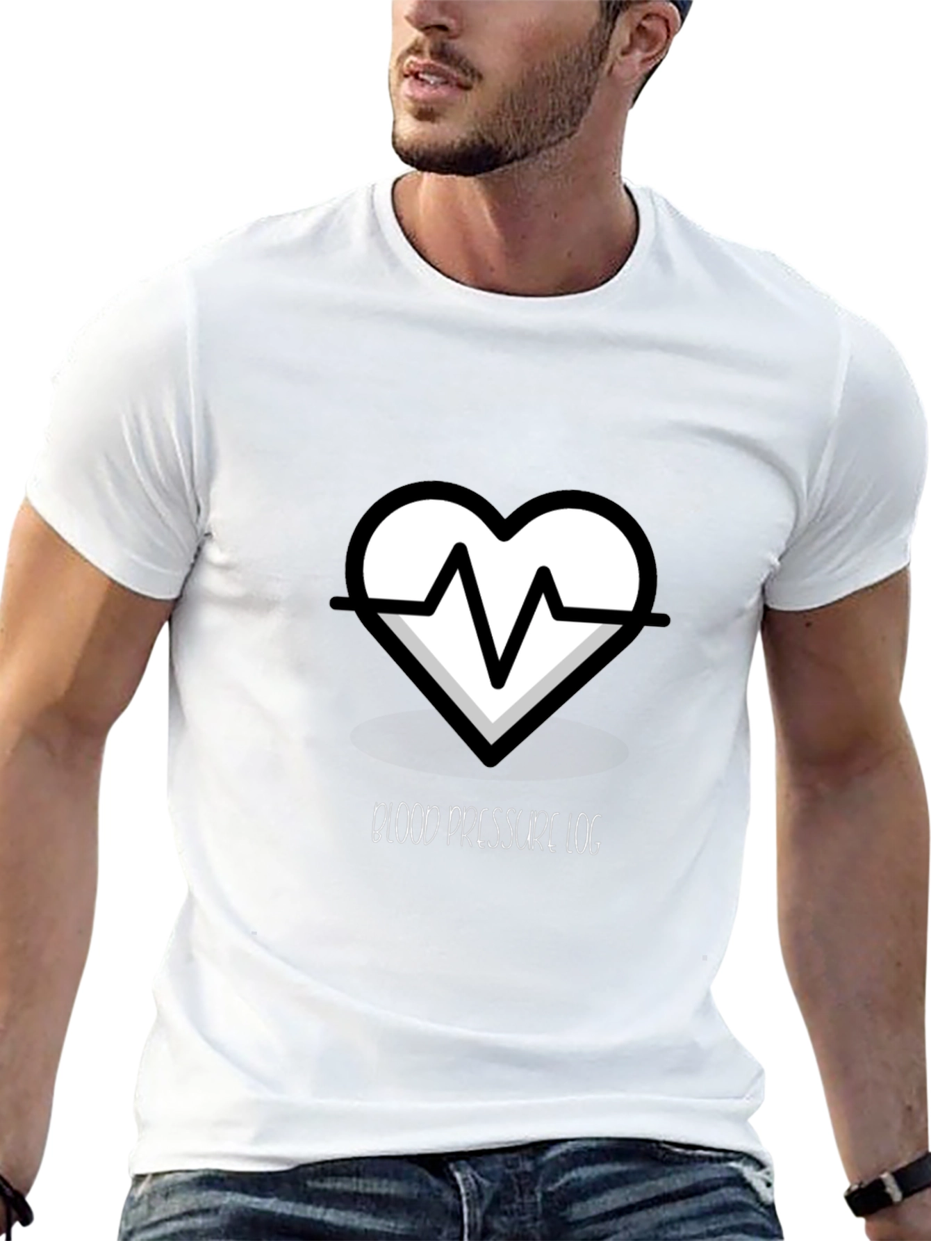 Heartbeat Blood Pressure Log Graphic T-Shirt