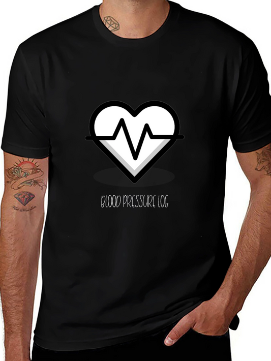 Heartbeat Blood Pressure Log Graphic T-Shirt