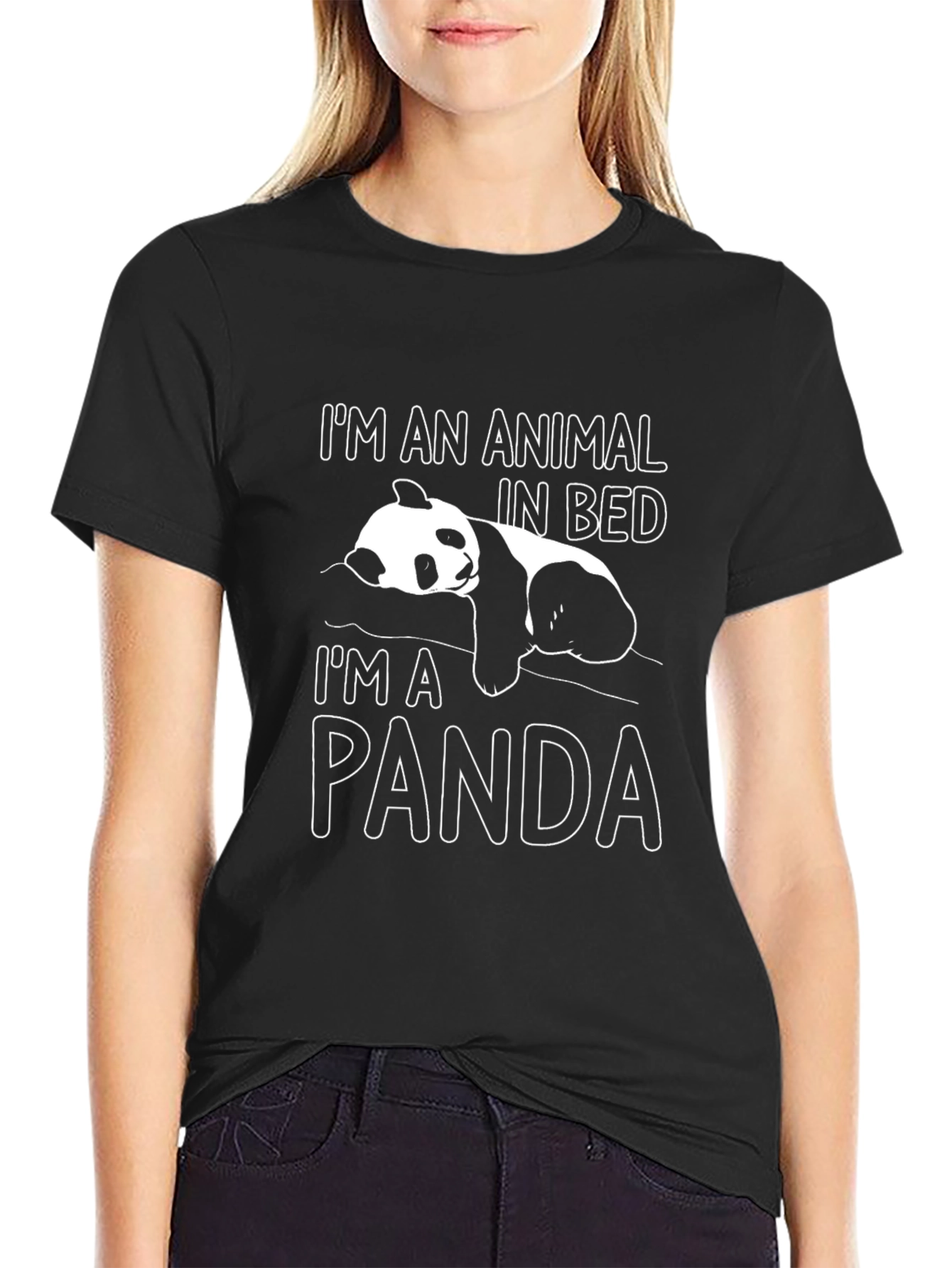 Animal in Bed Panda Graphic Tee - Unisex