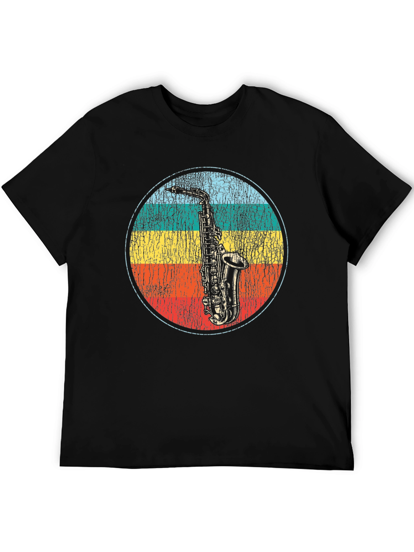 Retro Saxophone Graphic T-Shirt