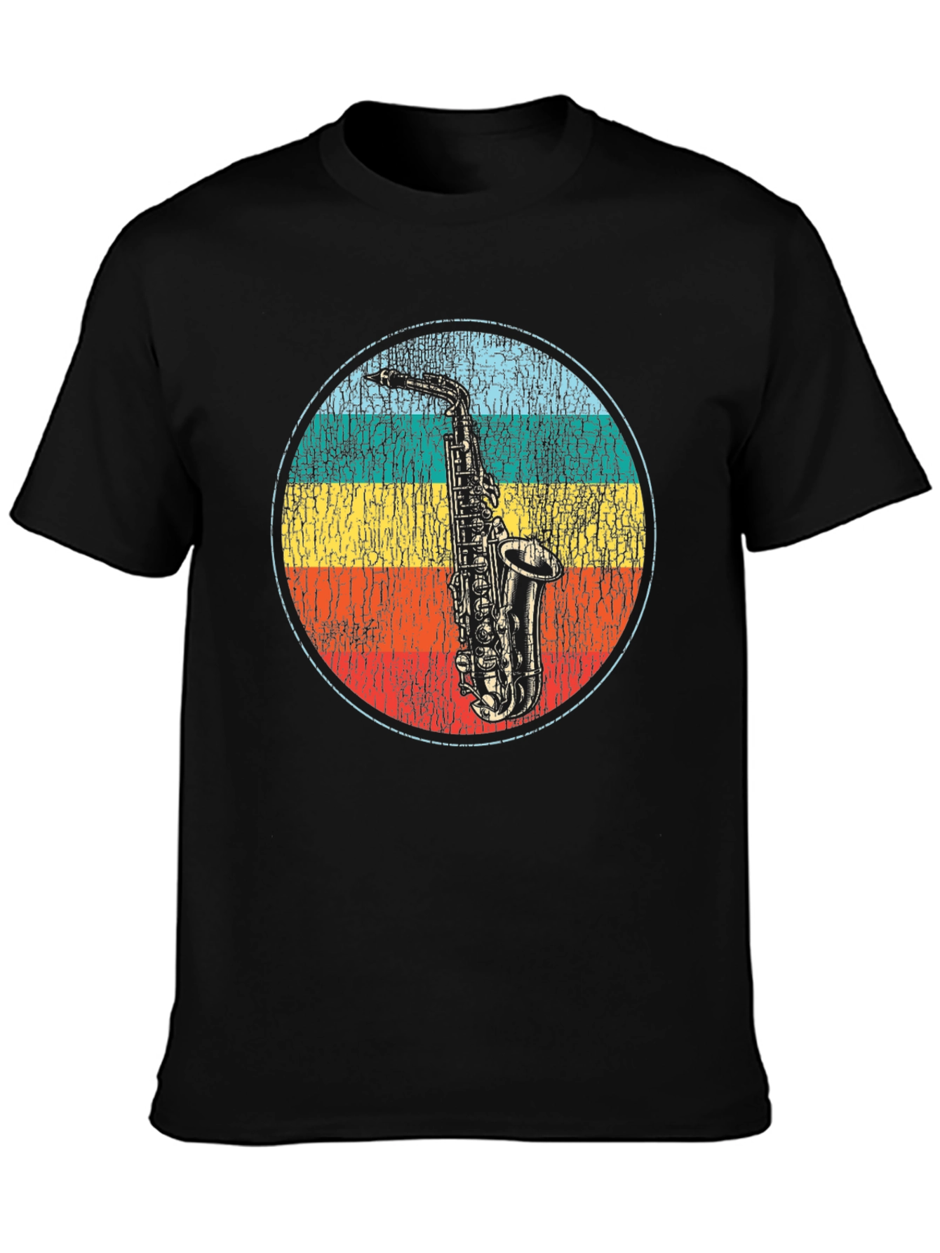 Retro Saxophone Graphic T-Shirt