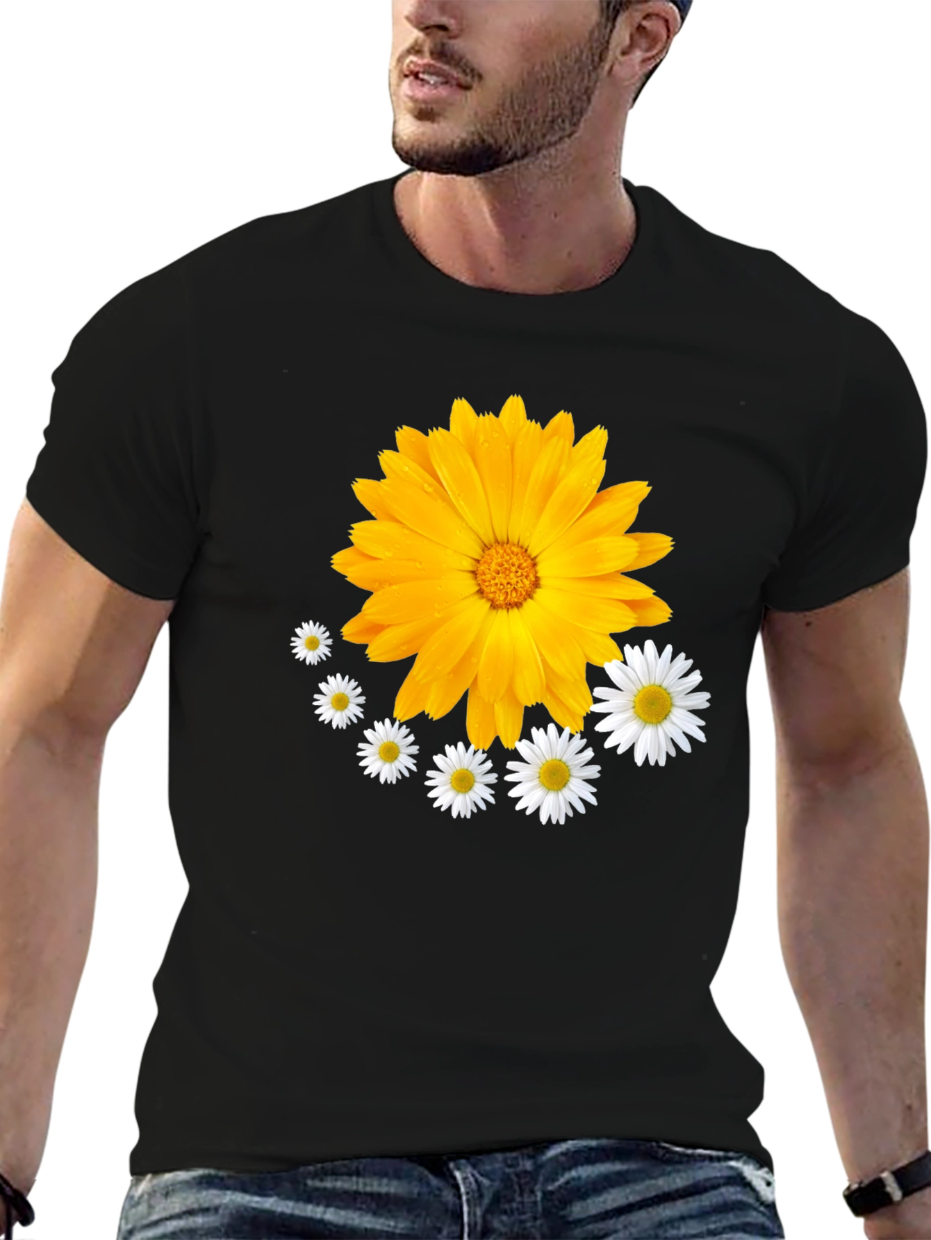 Floral T-Shirt: Calendula & Daisy Design
