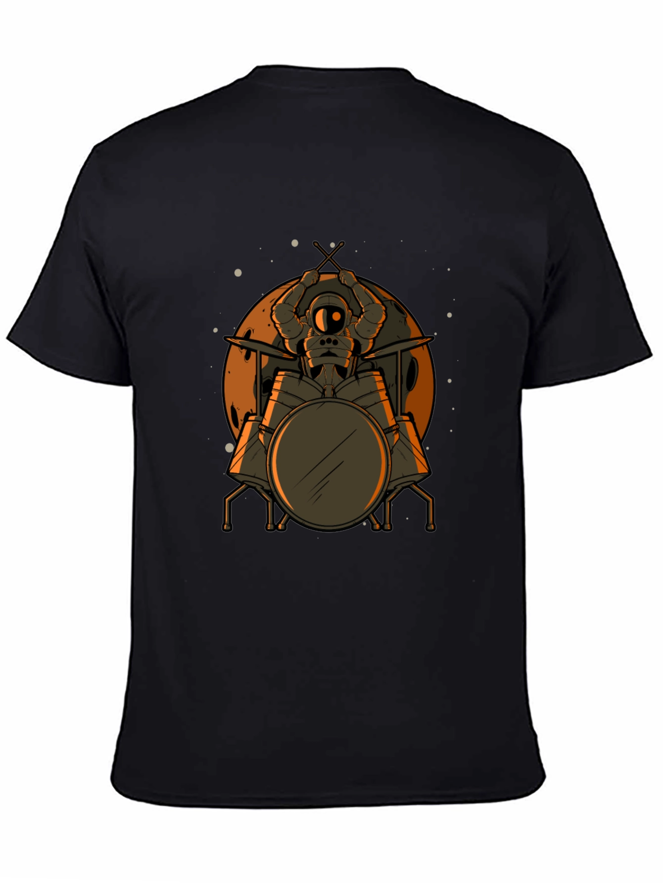 Astronaut Drummer Graphic T-Shirt