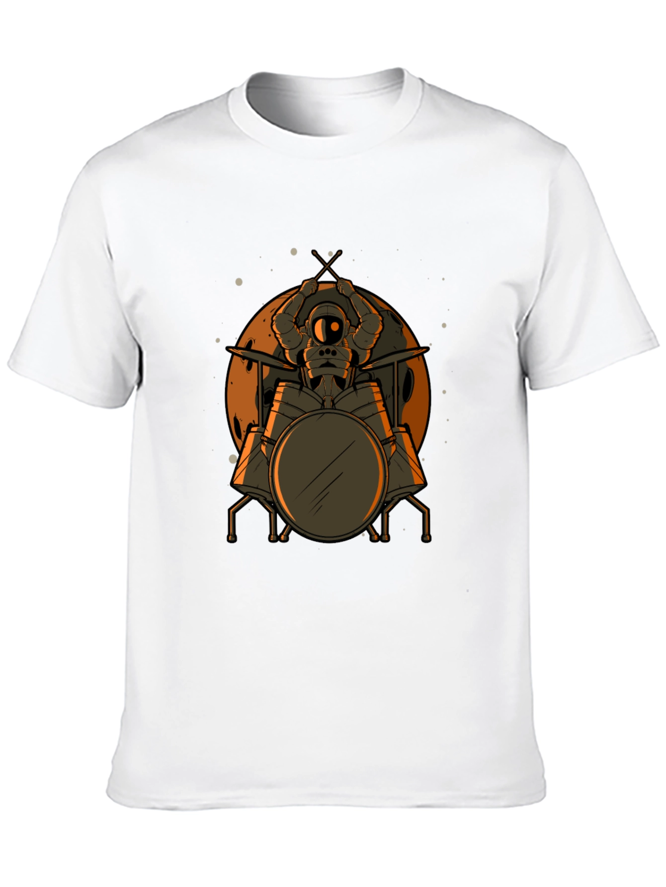 Astronaut Drummer Graphic T-Shirt