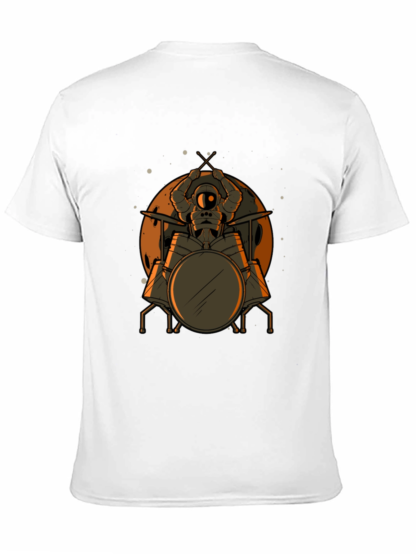 Astronaut Drummer Graphic T-Shirt