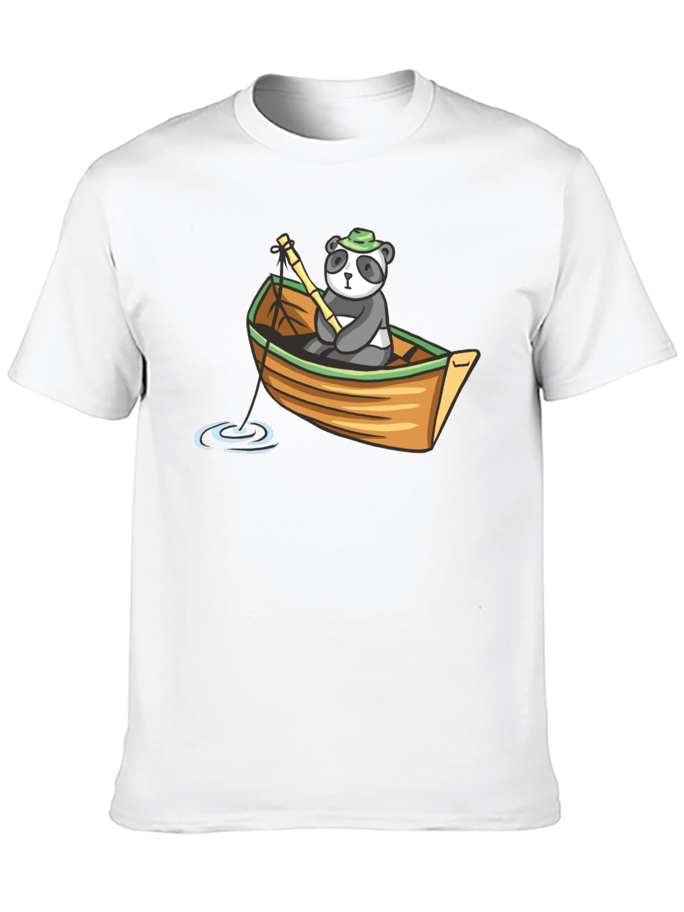 Panda Fishing T-Shirt - Cute Graphic Tee
