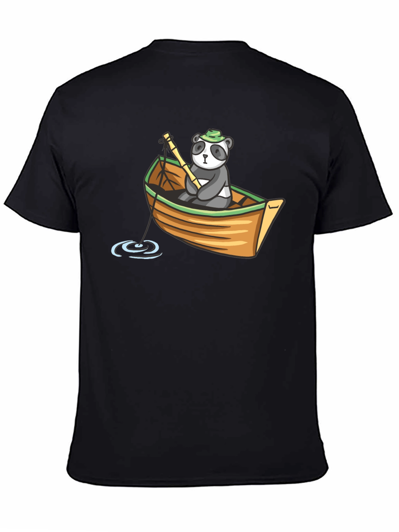 Panda Fishing T-Shirt - Cute Graphic Tee