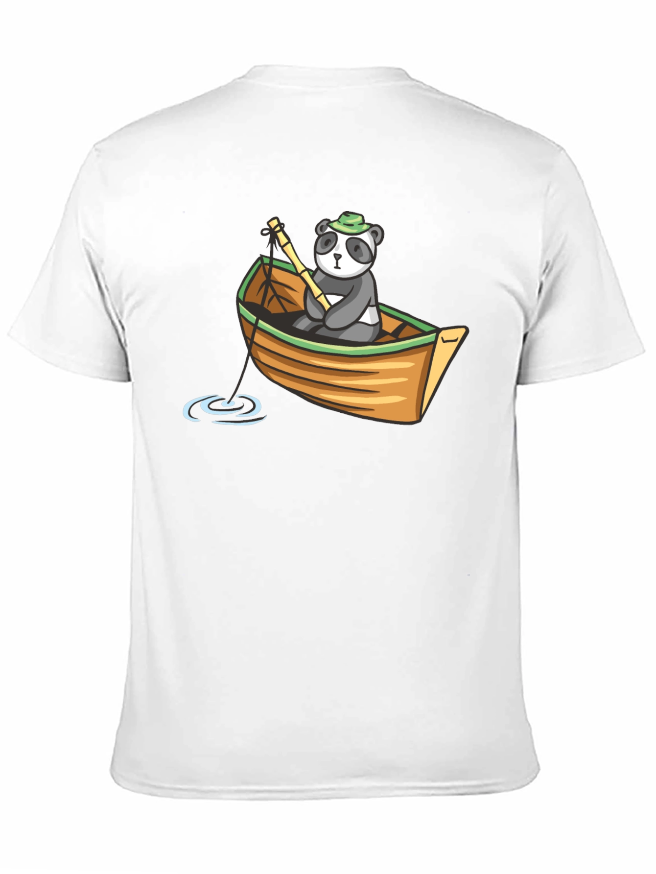 Panda Fishing T-Shirt - Cute Graphic Tee