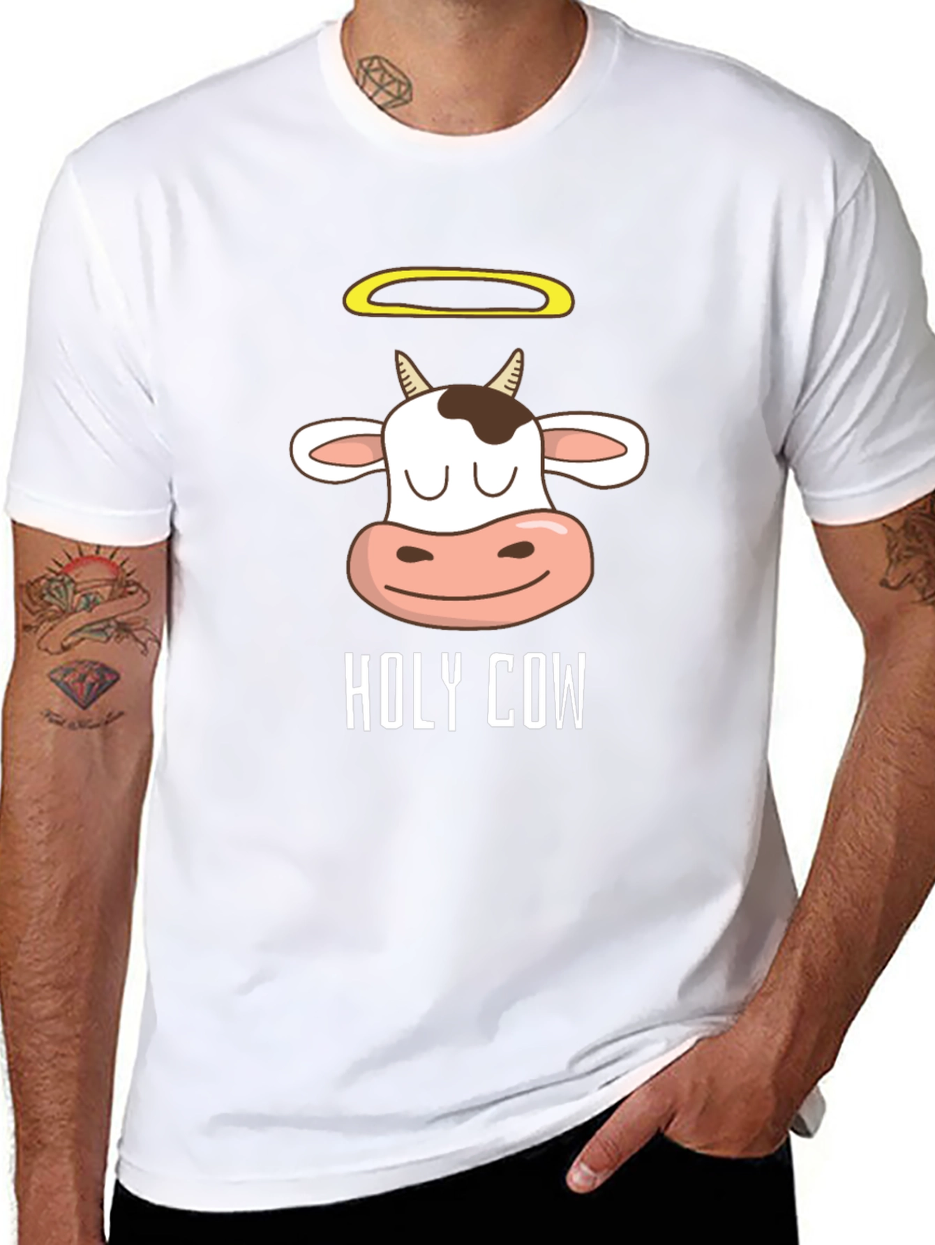 Holy Cow T-Shirt: Funny Cartoon Graphic Tee