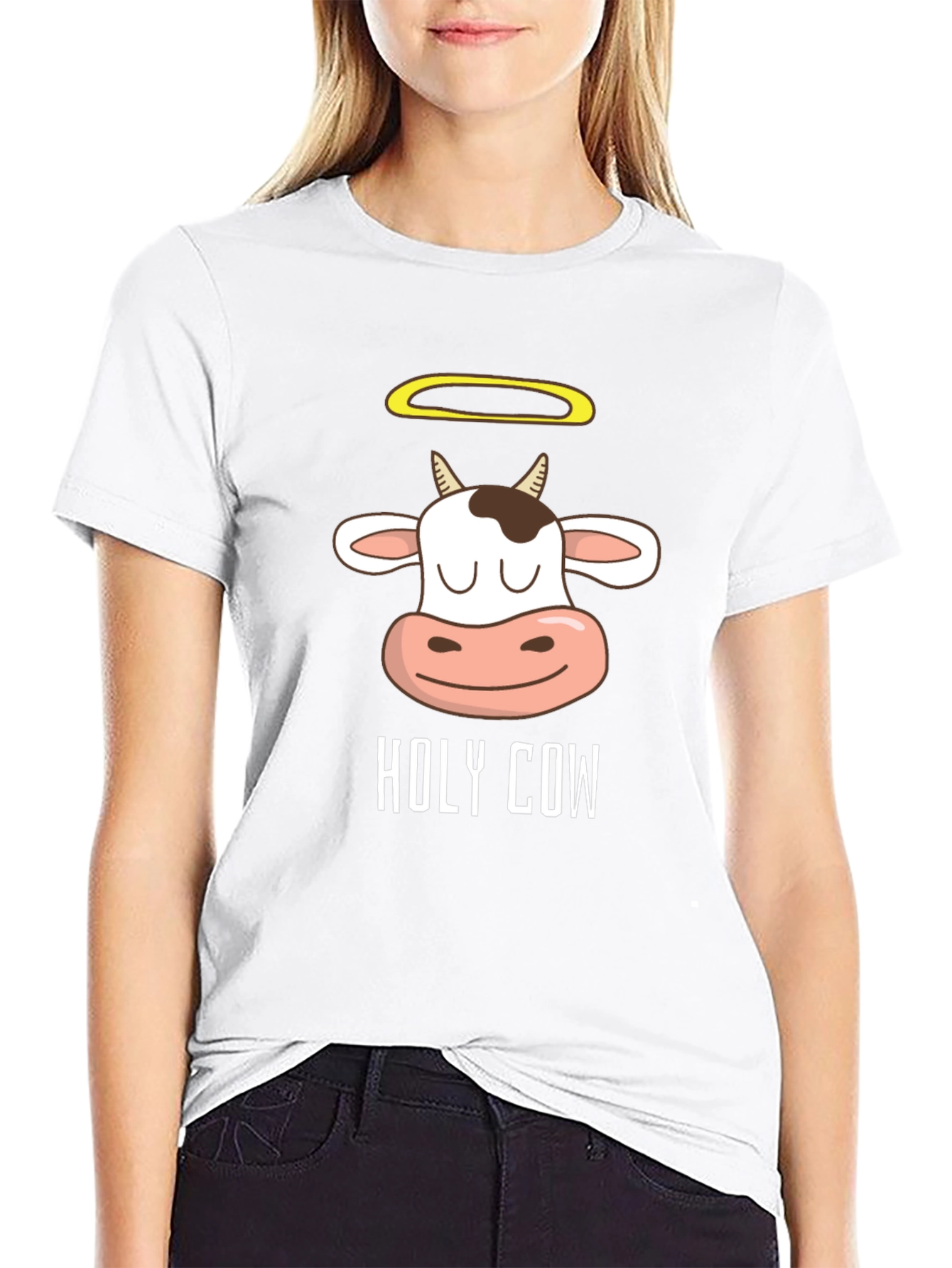 Holy Cow T-Shirt: Funny Cartoon Graphic Tee