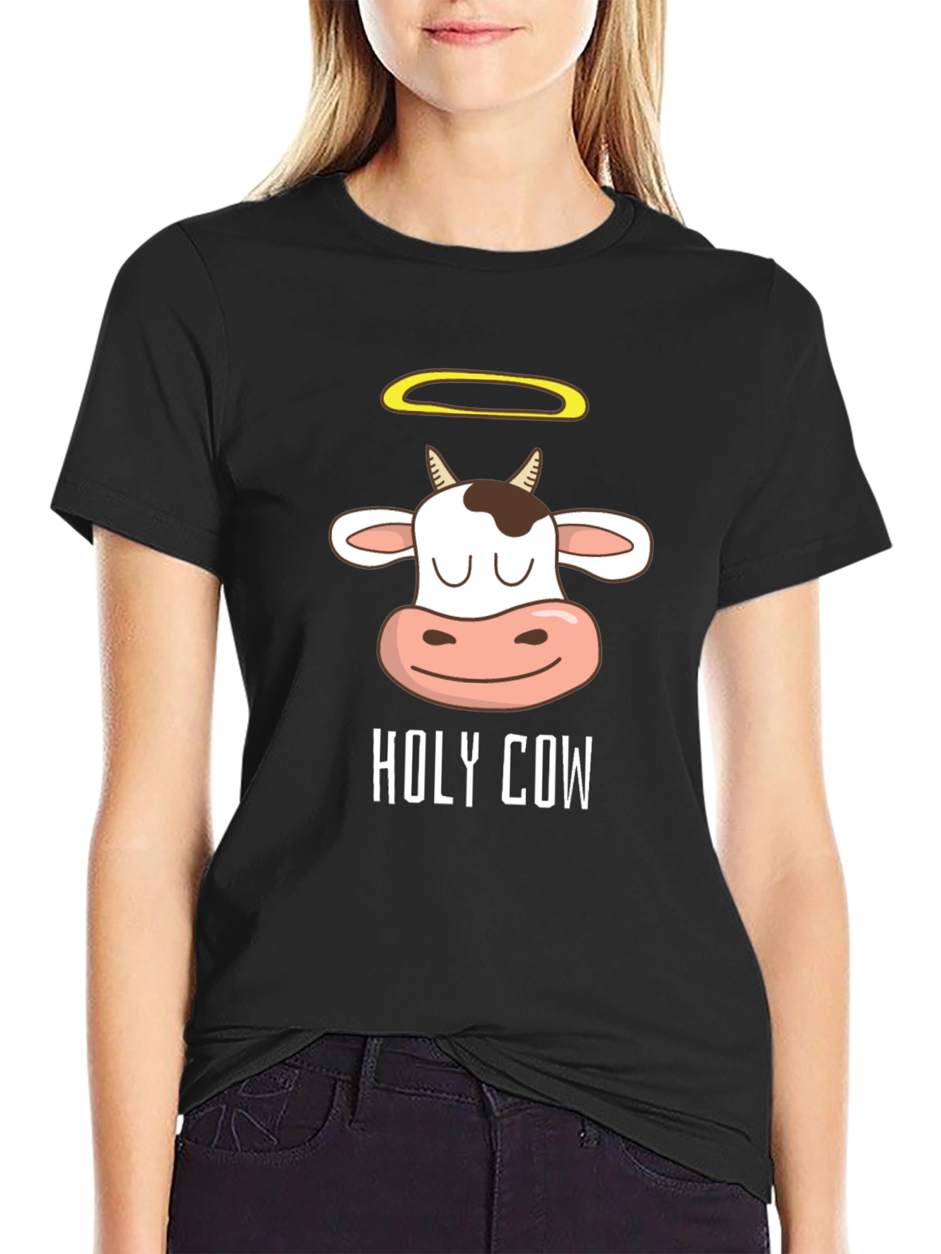 Holy Cow T-Shirt: Funny Cartoon Graphic Tee