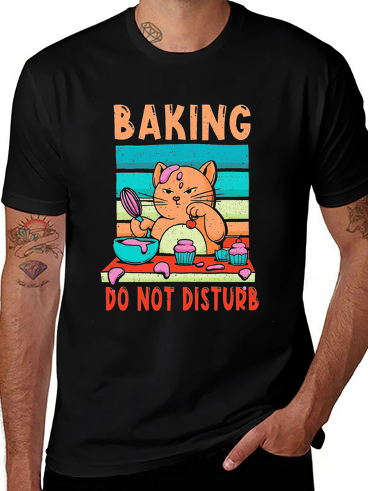 Baking Cat Graphic T-Shirt - Do Not Disturb