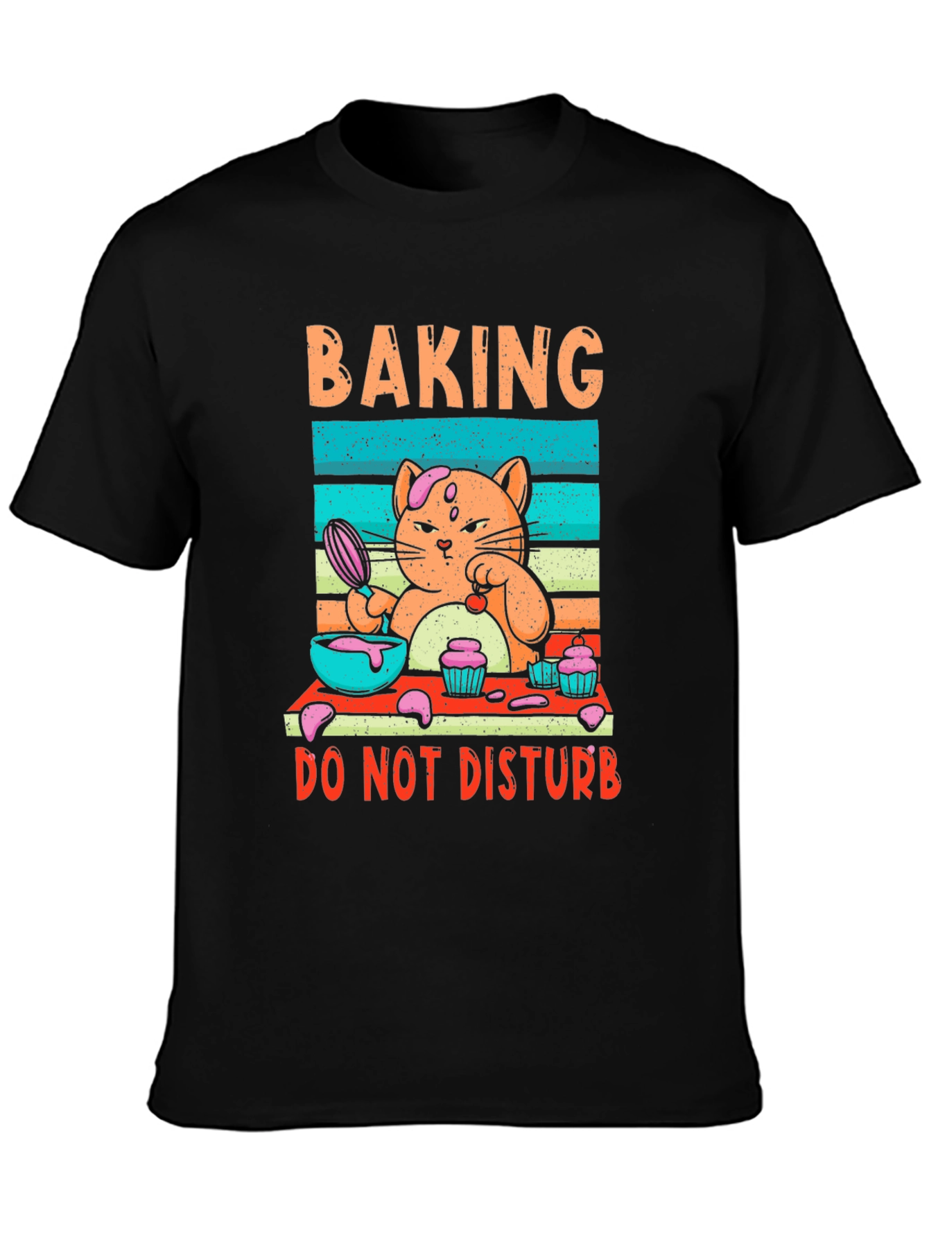 Baking Cat Graphic T-Shirt - Do Not Disturb