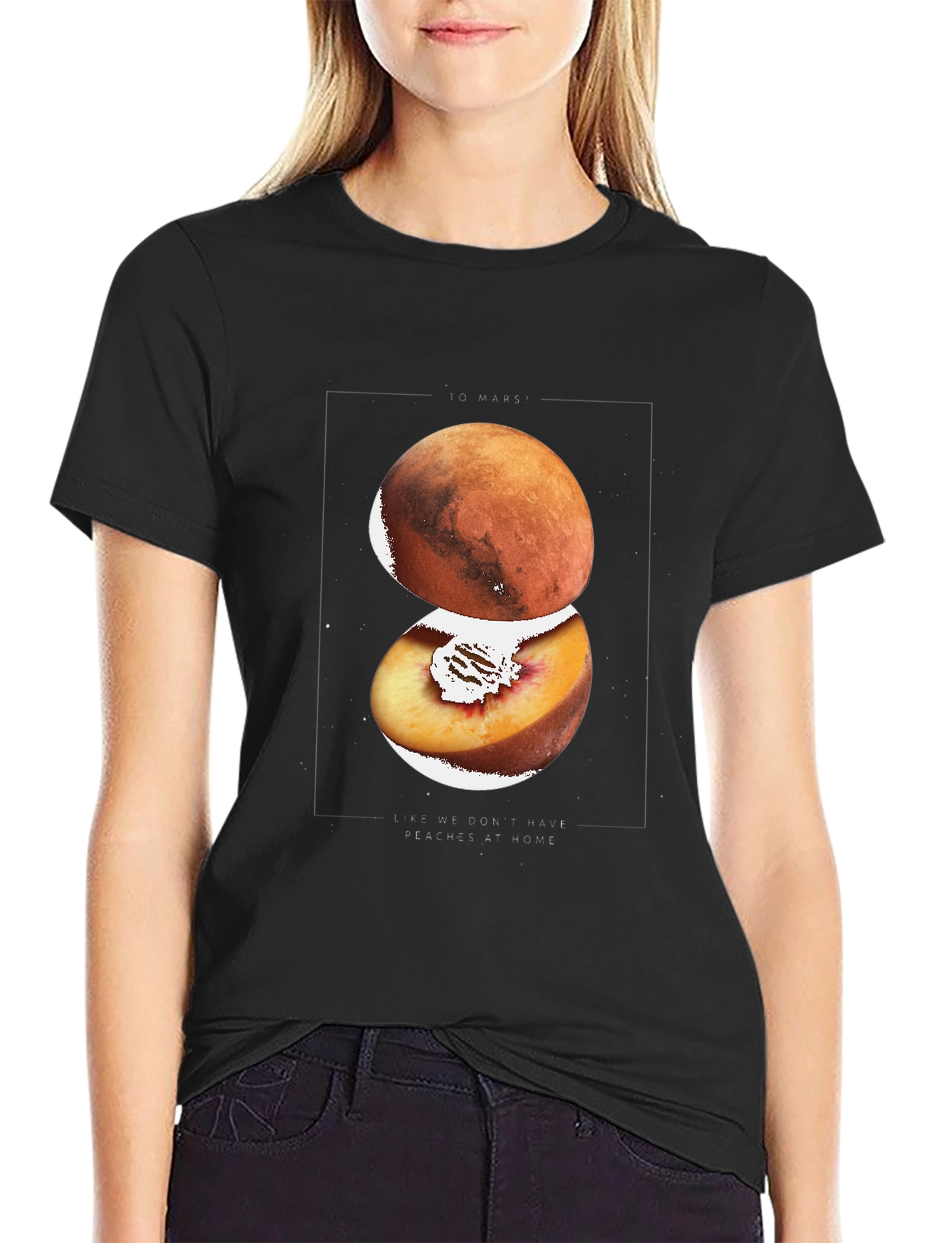 Mars Peach Graphic T-Shirt - Unique Design