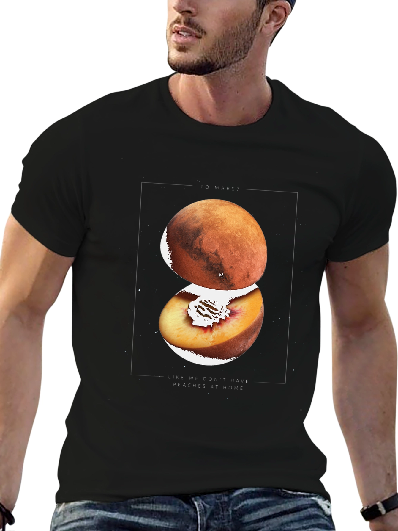 Mars Peach Graphic T-Shirt - Unique Design