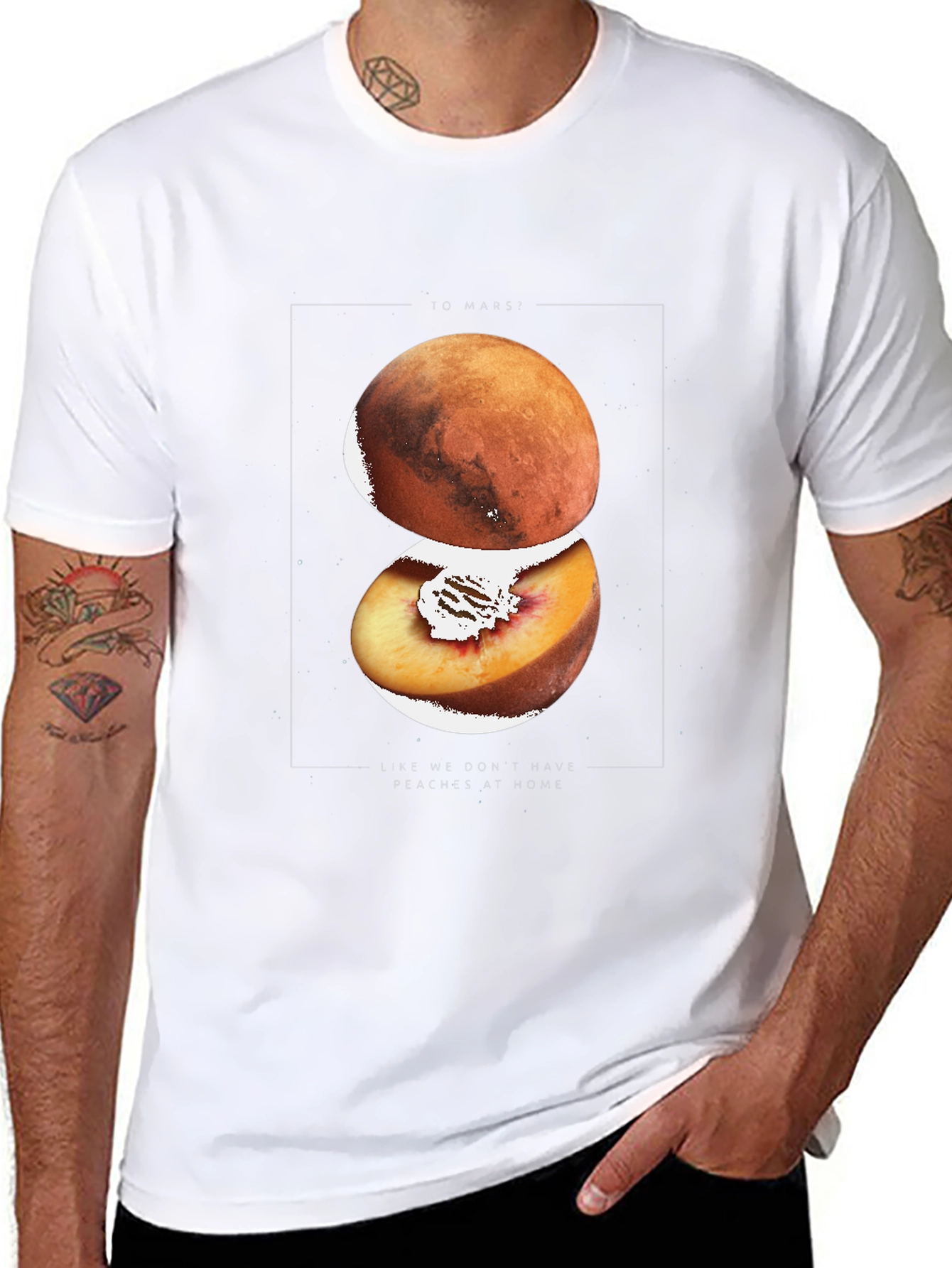 Mars Peach Graphic T-Shirt - Unique Design