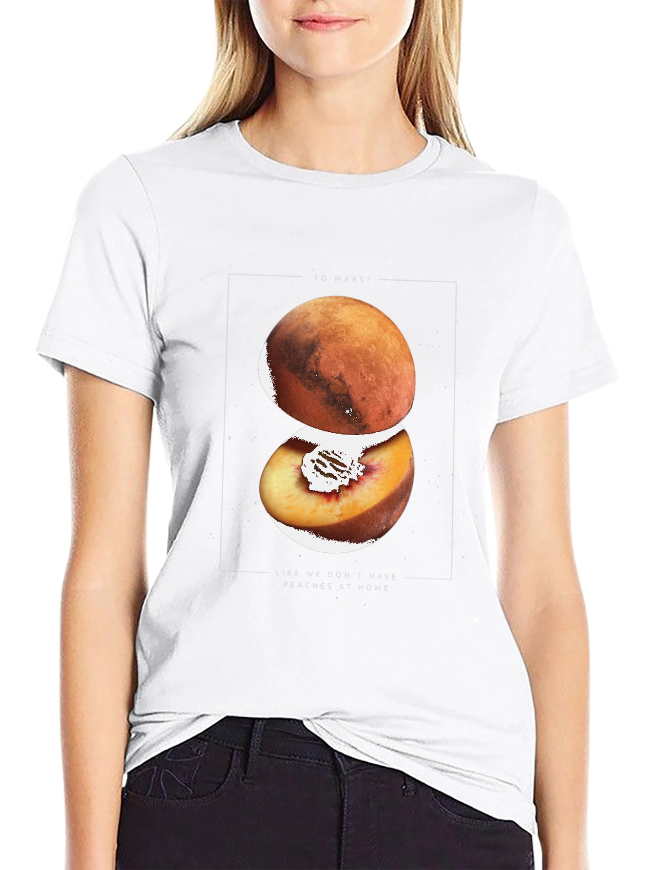 Mars Peach Graphic T-Shirt - Unique Design