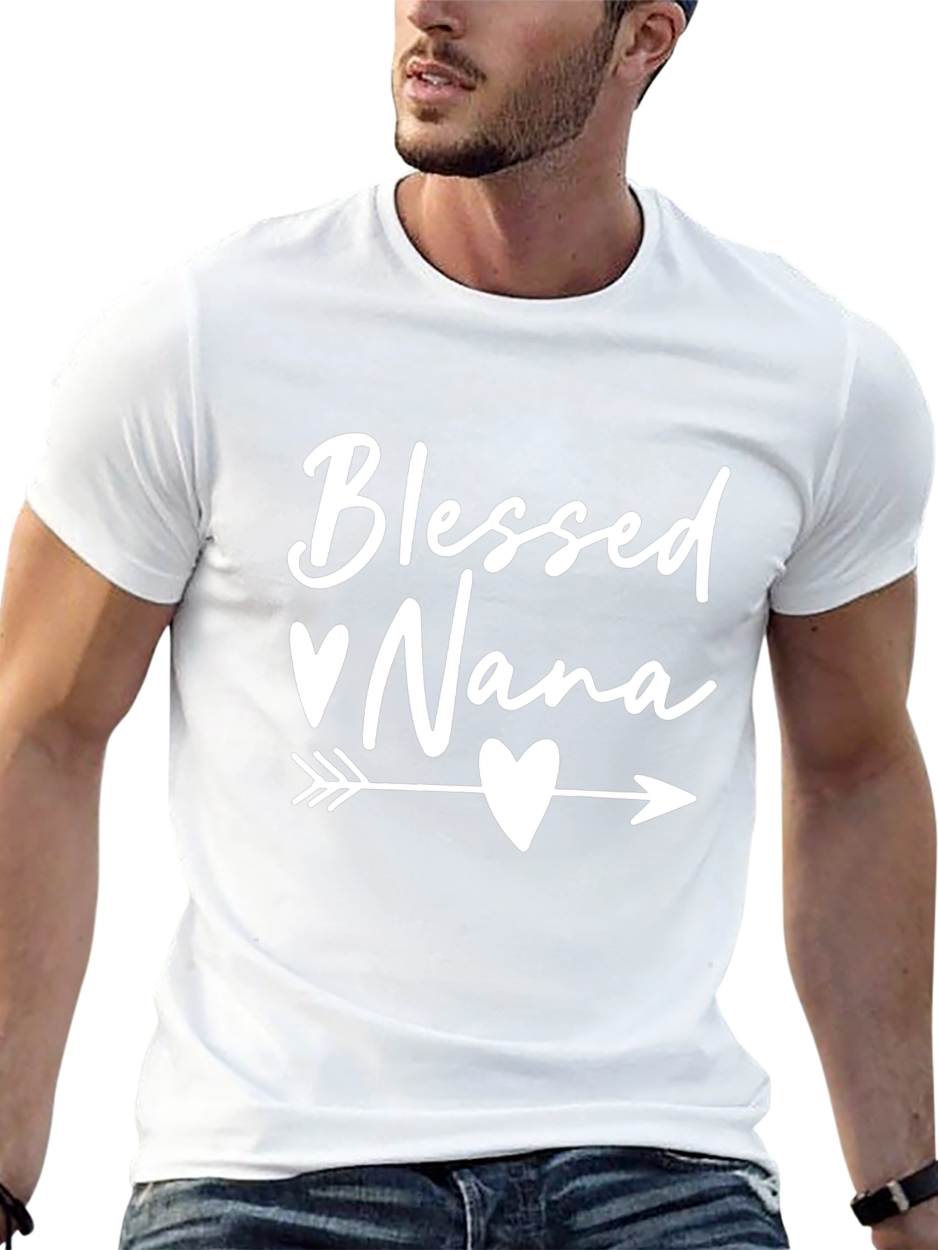 Blessed Nana Heart Arrow Graphic T-Shirt