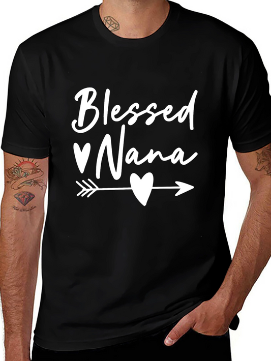 Blessed Nana Heart Arrow Graphic T-Shirt