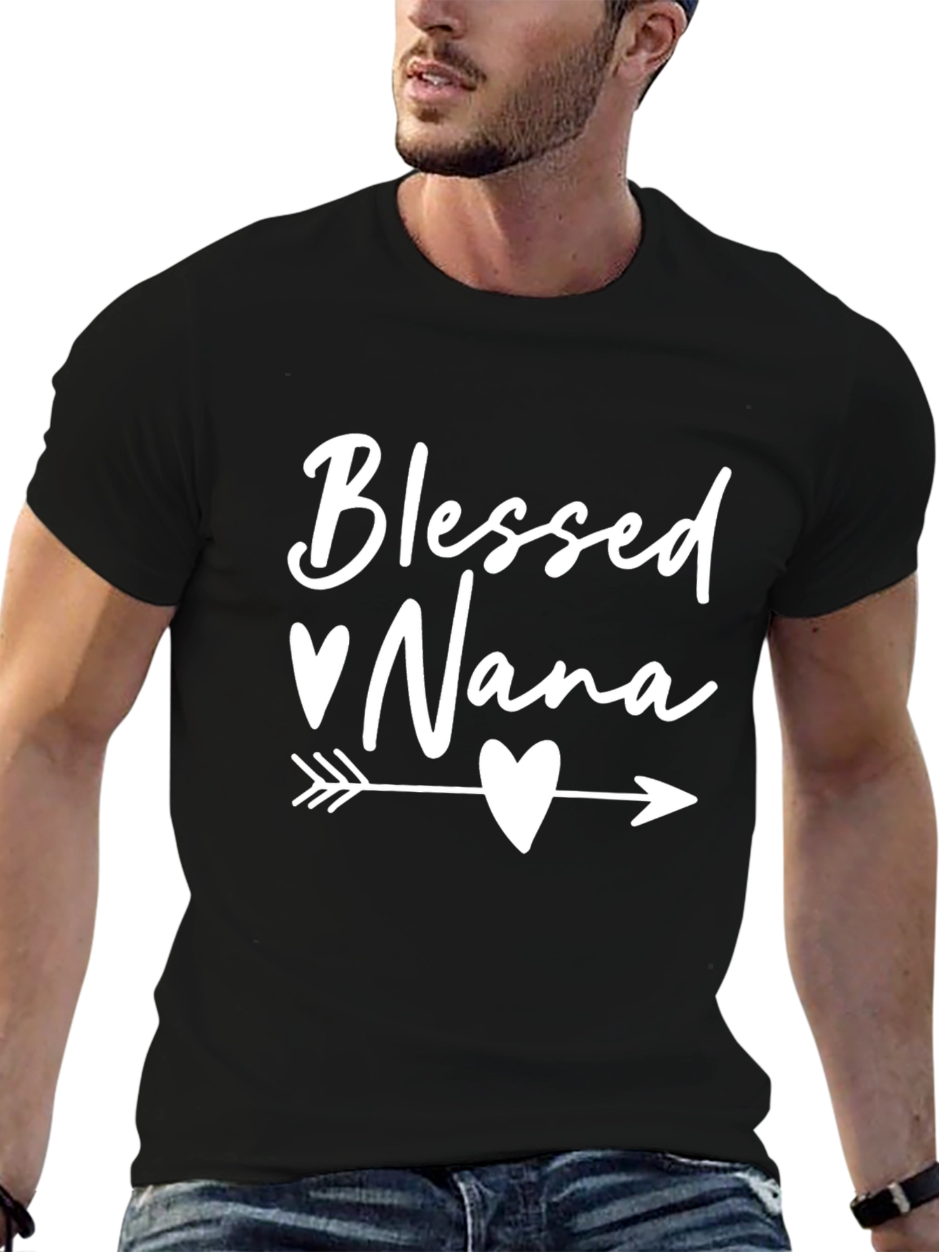 Blessed Nana Heart Arrow Graphic T-Shirt
