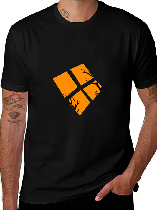 Spooky Tree Branch Graphic Tee - Halloween Style