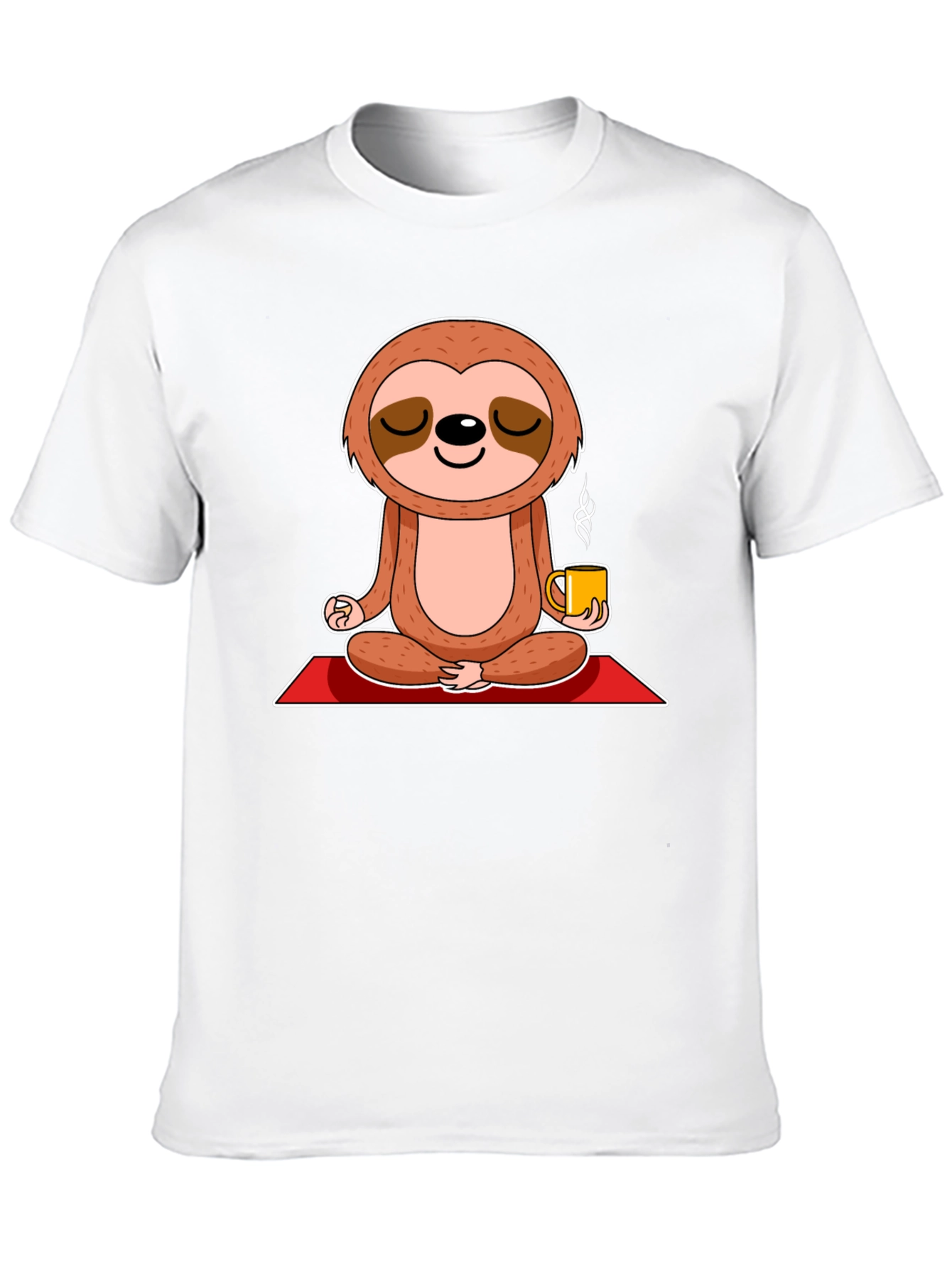 Zen Sloth Coffee T-Shirt - Meditating Animal Tee