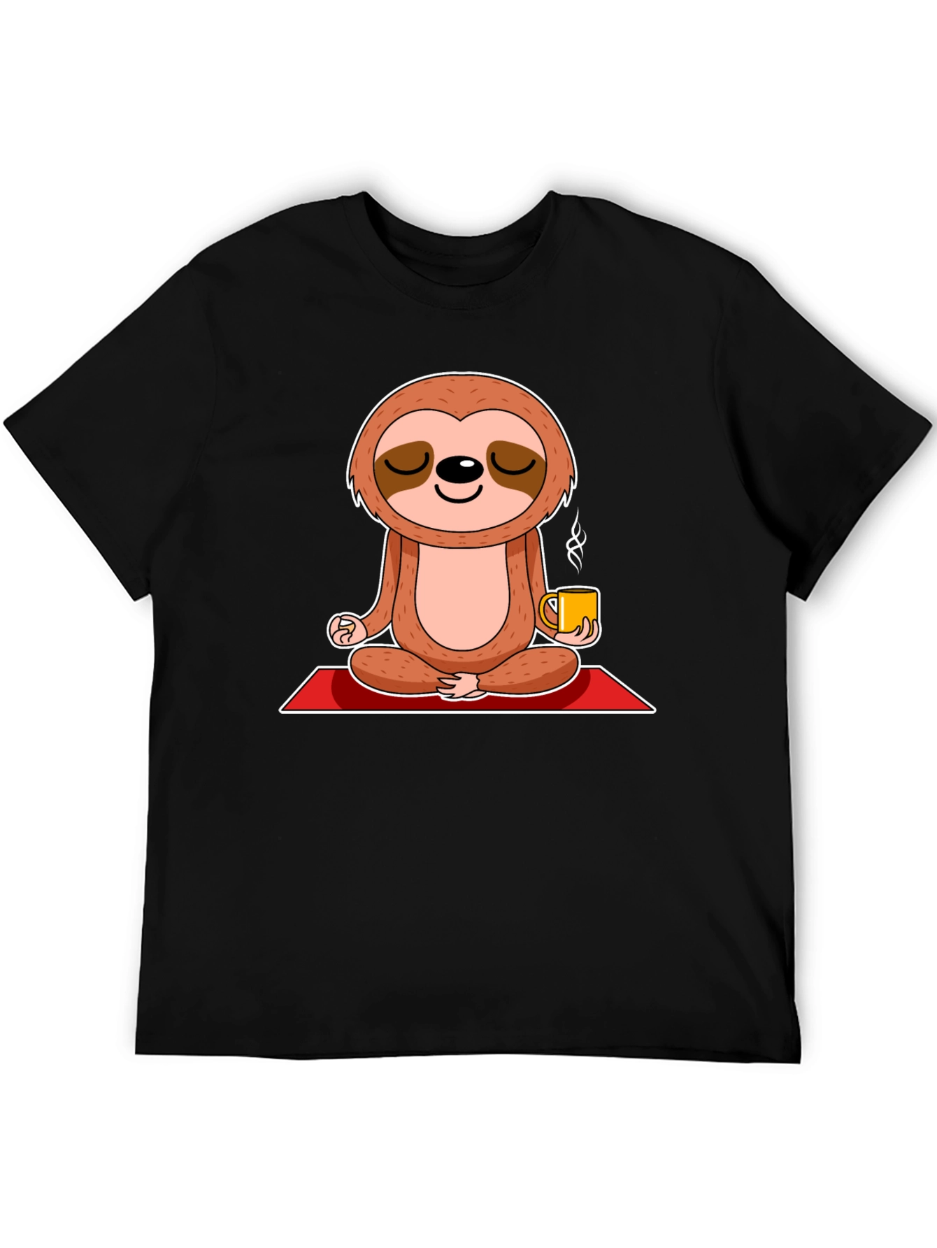 Zen Sloth Coffee T-Shirt - Meditating Animal Tee