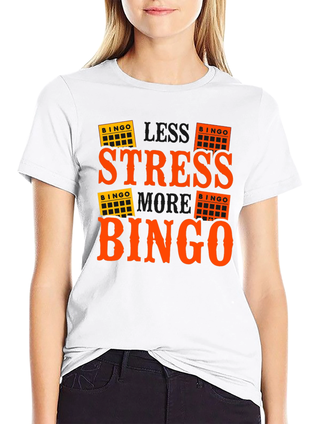Less Stress More Bingo T-Shirt - Black
