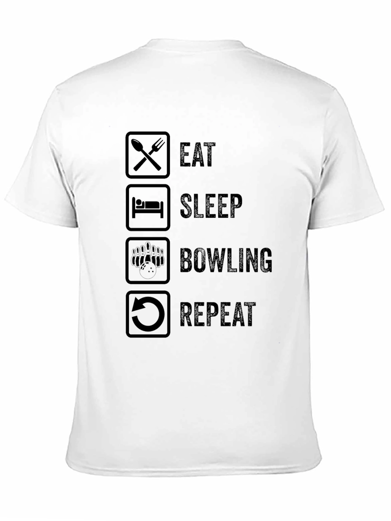 Eat Sleep Bowling Repeat Graphic Tee