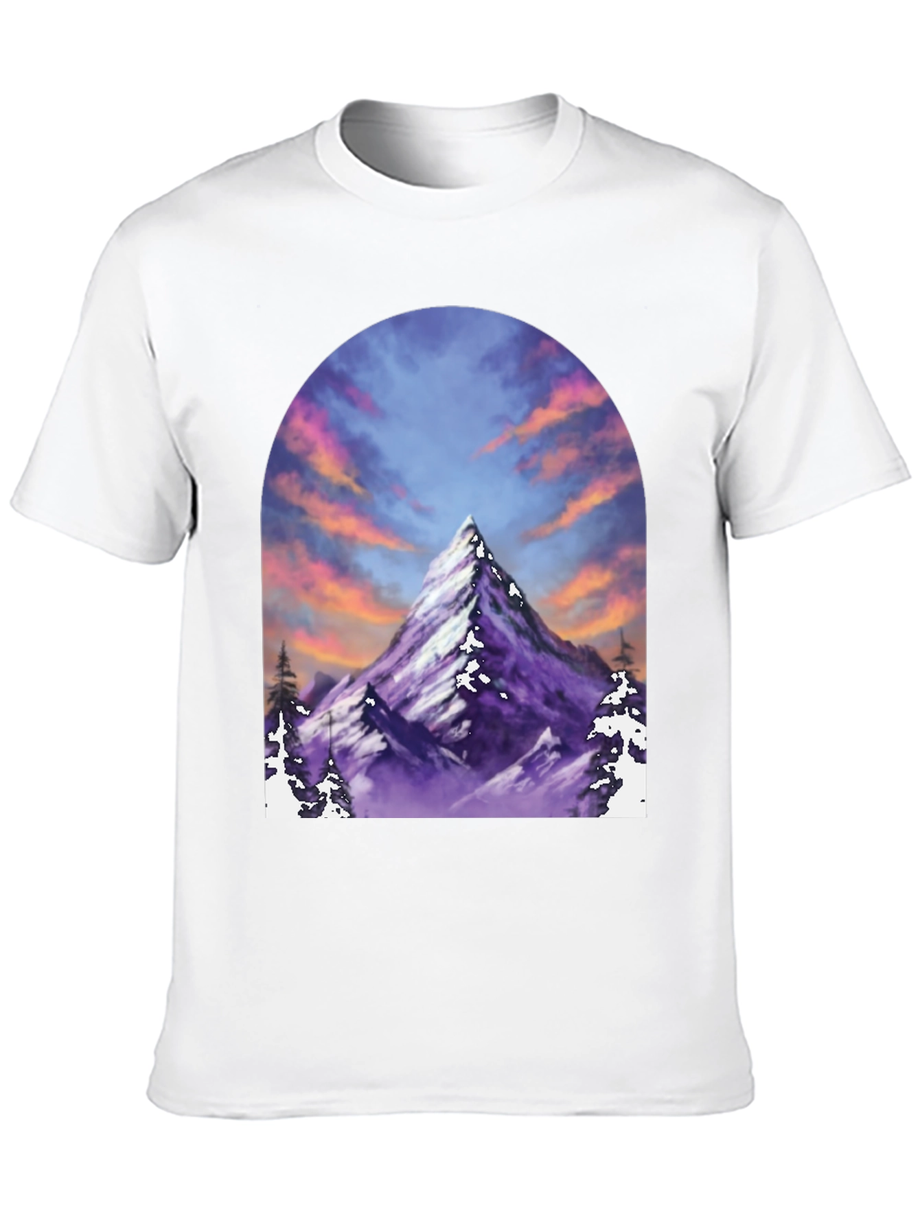 Mountain Peak T-Shirt - Black Short Sleeve Tee