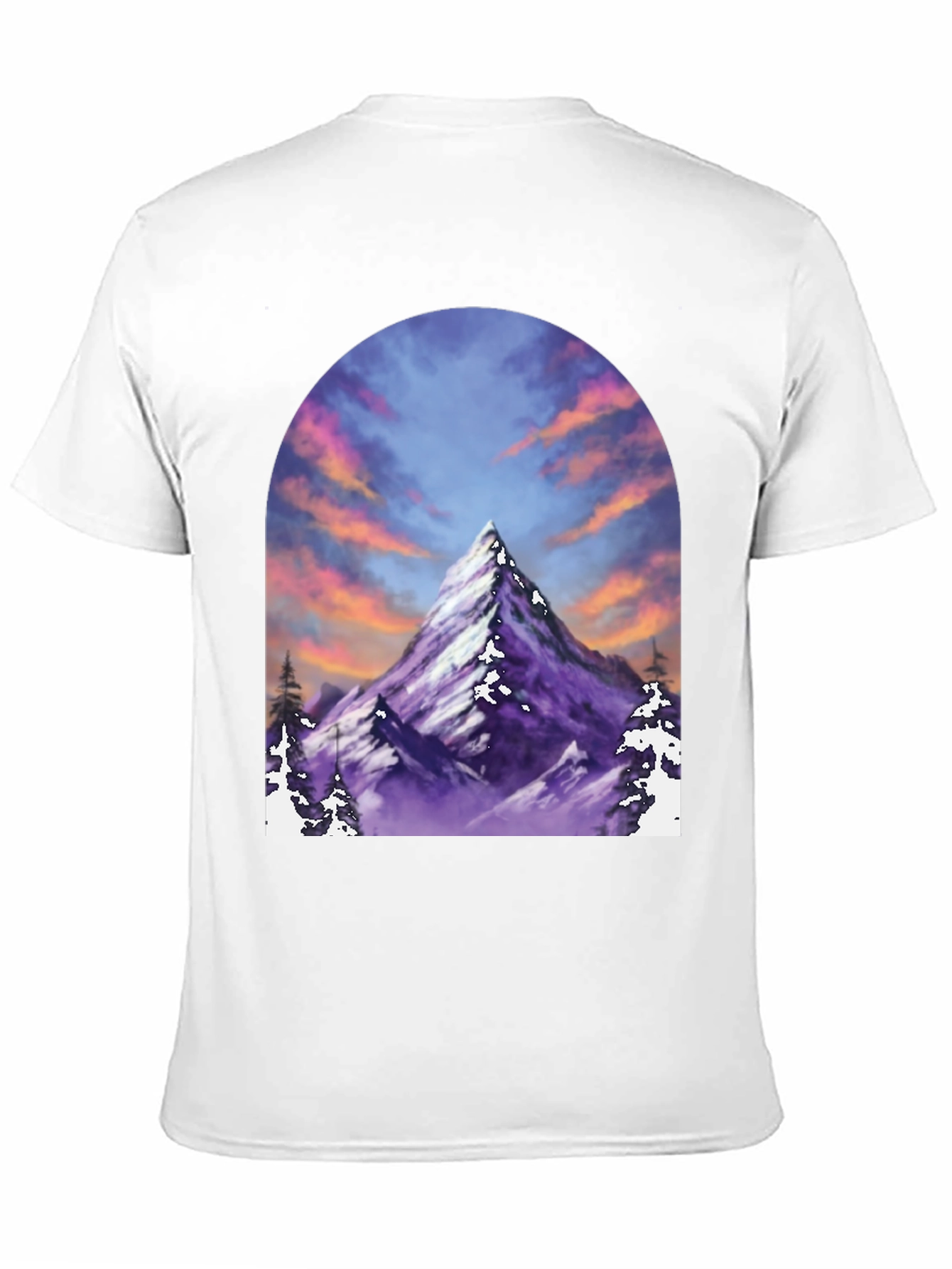 Mountain Peak T-Shirt - Black Short Sleeve Tee