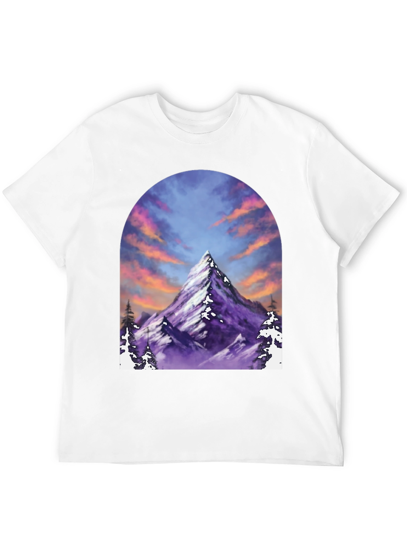 Mountain Peak T-Shirt - Black Short Sleeve Tee
