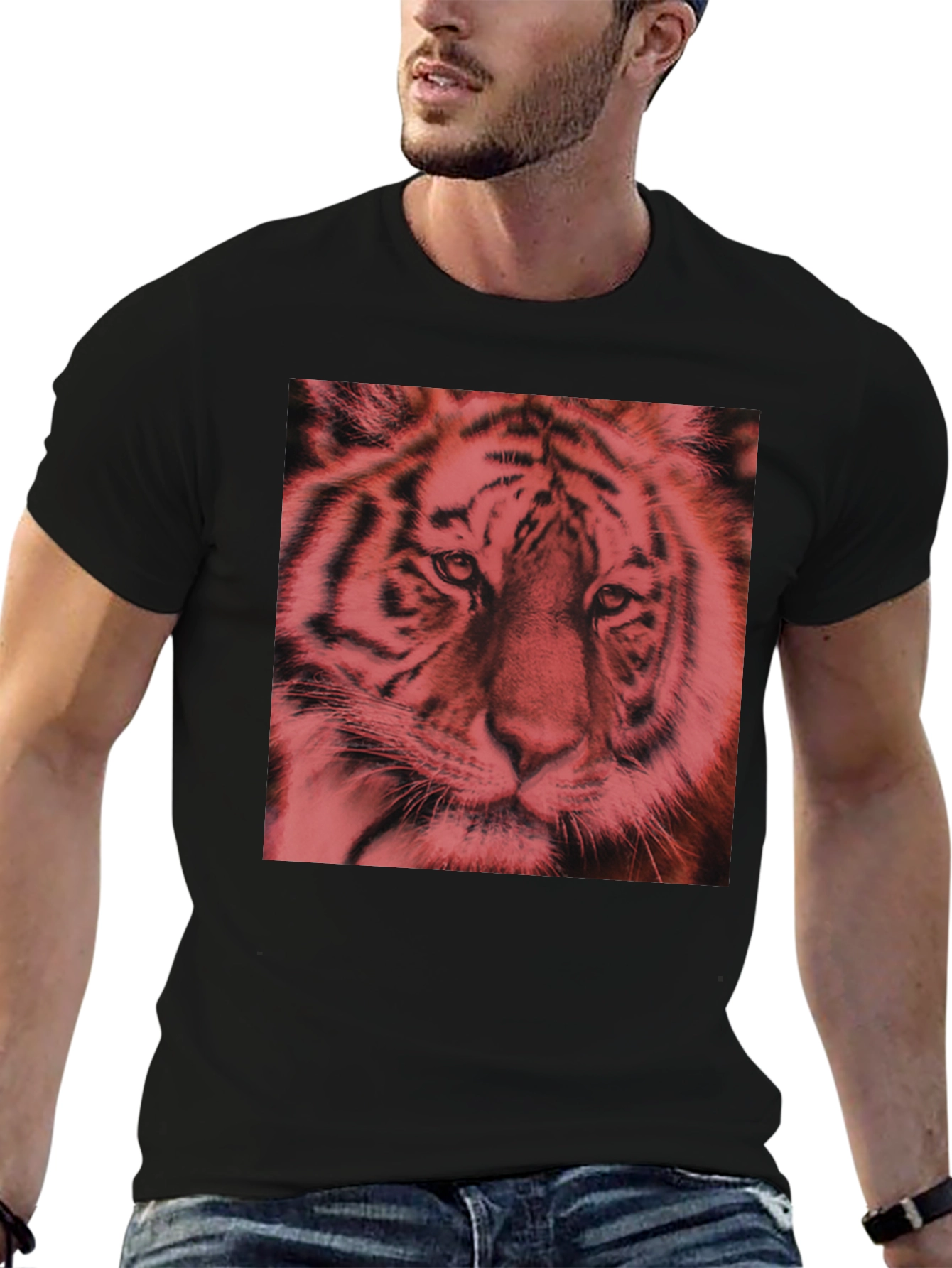 Tiger Graphic Tee - Bold Black T-Shirt