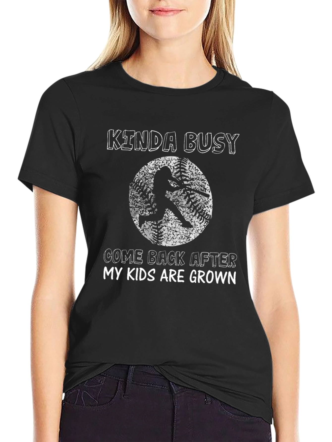 Kinda Busy Baseball Graphic T-Shirt