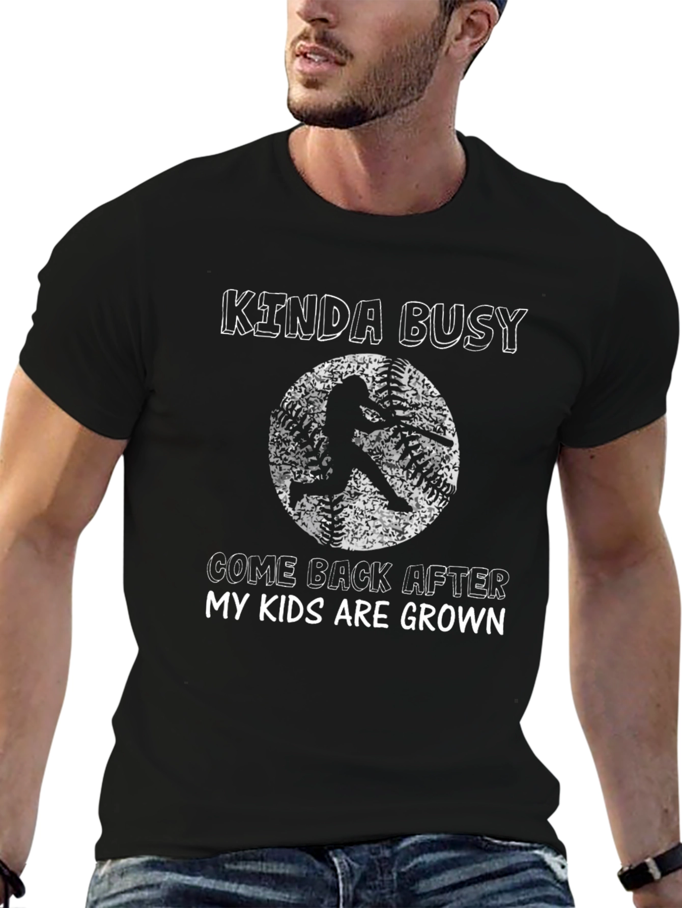Kinda Busy Baseball Graphic T-Shirt
