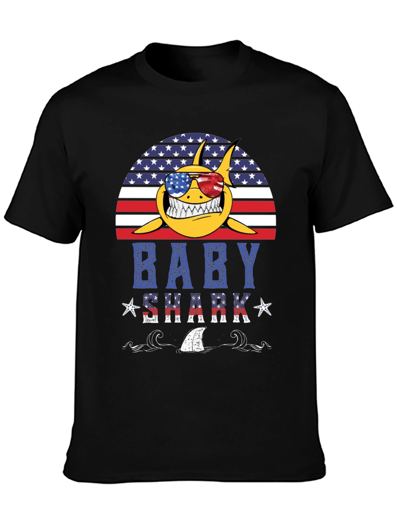 Patriotic Baby Shark Graphic Tee