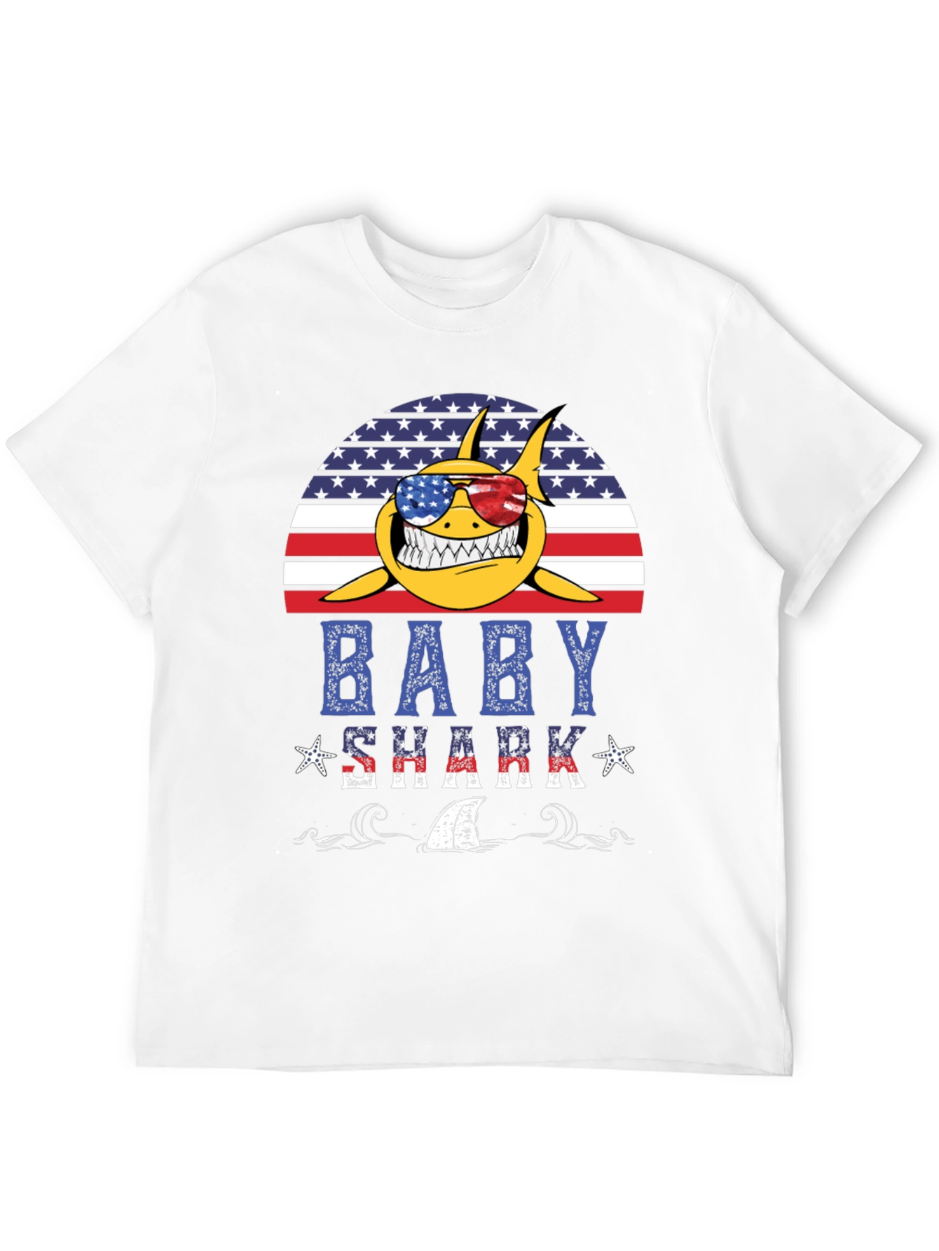 Patriotic Baby Shark Graphic Tee