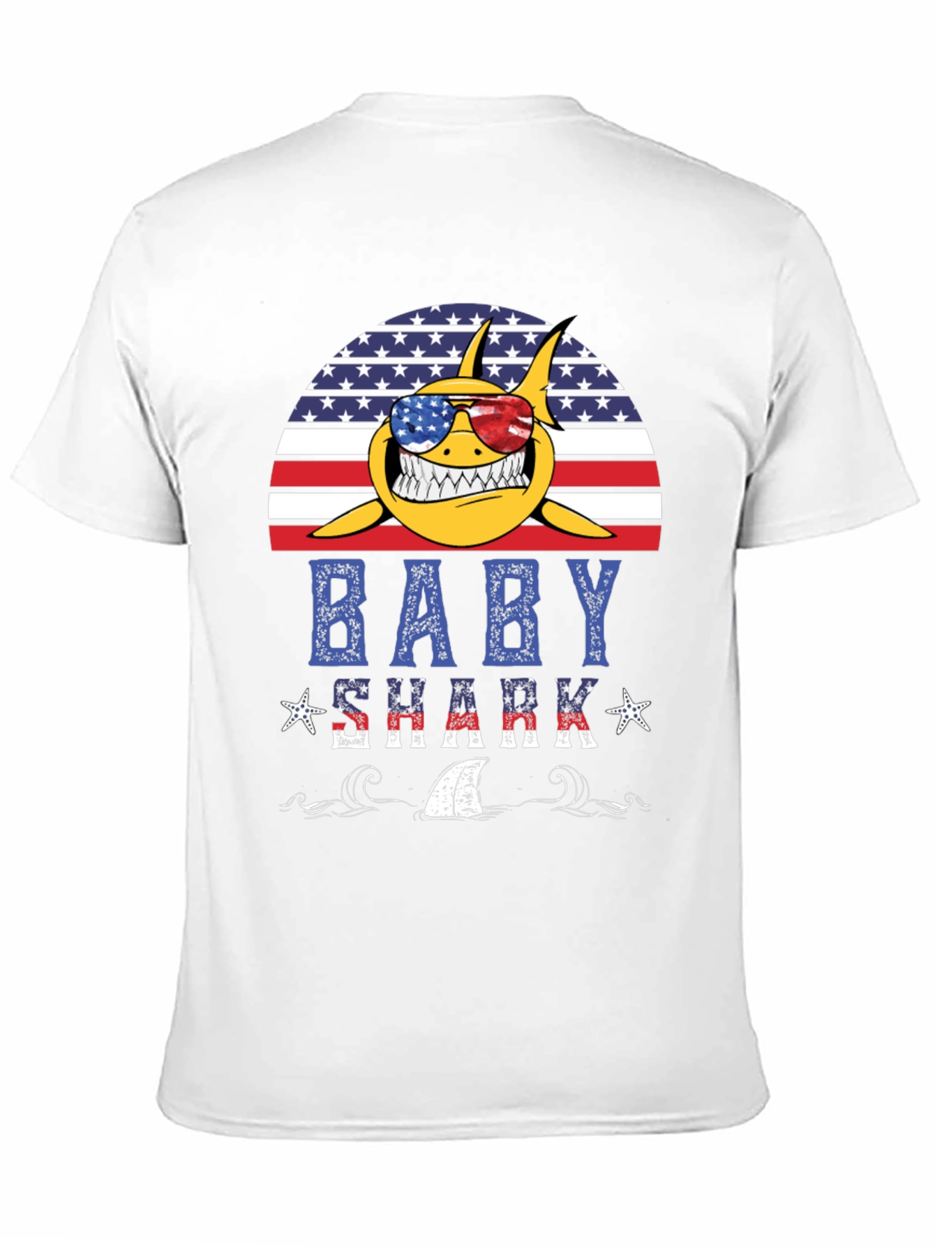 Patriotic Baby Shark Graphic Tee