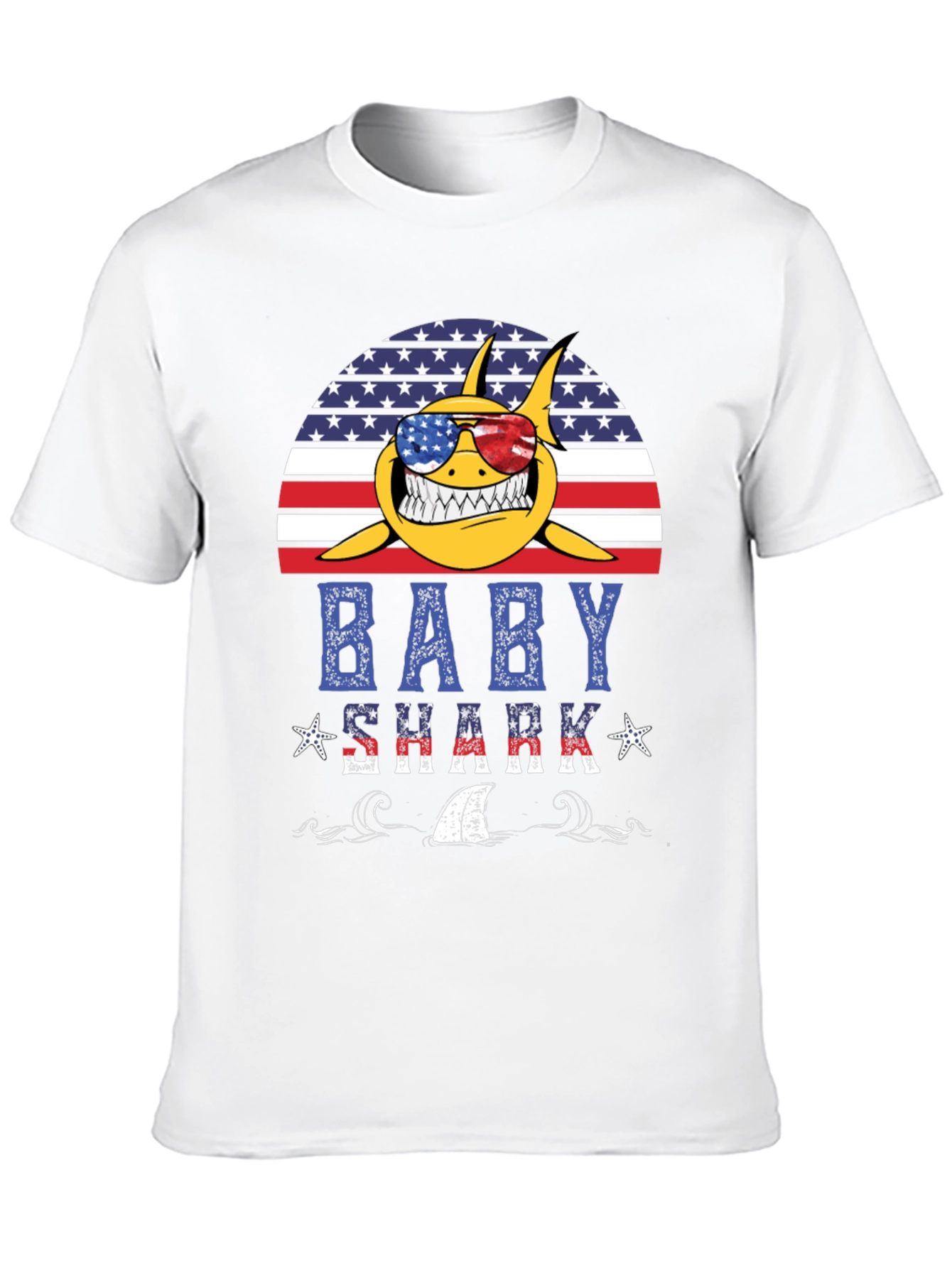 Patriotic Baby Shark Graphic Tee