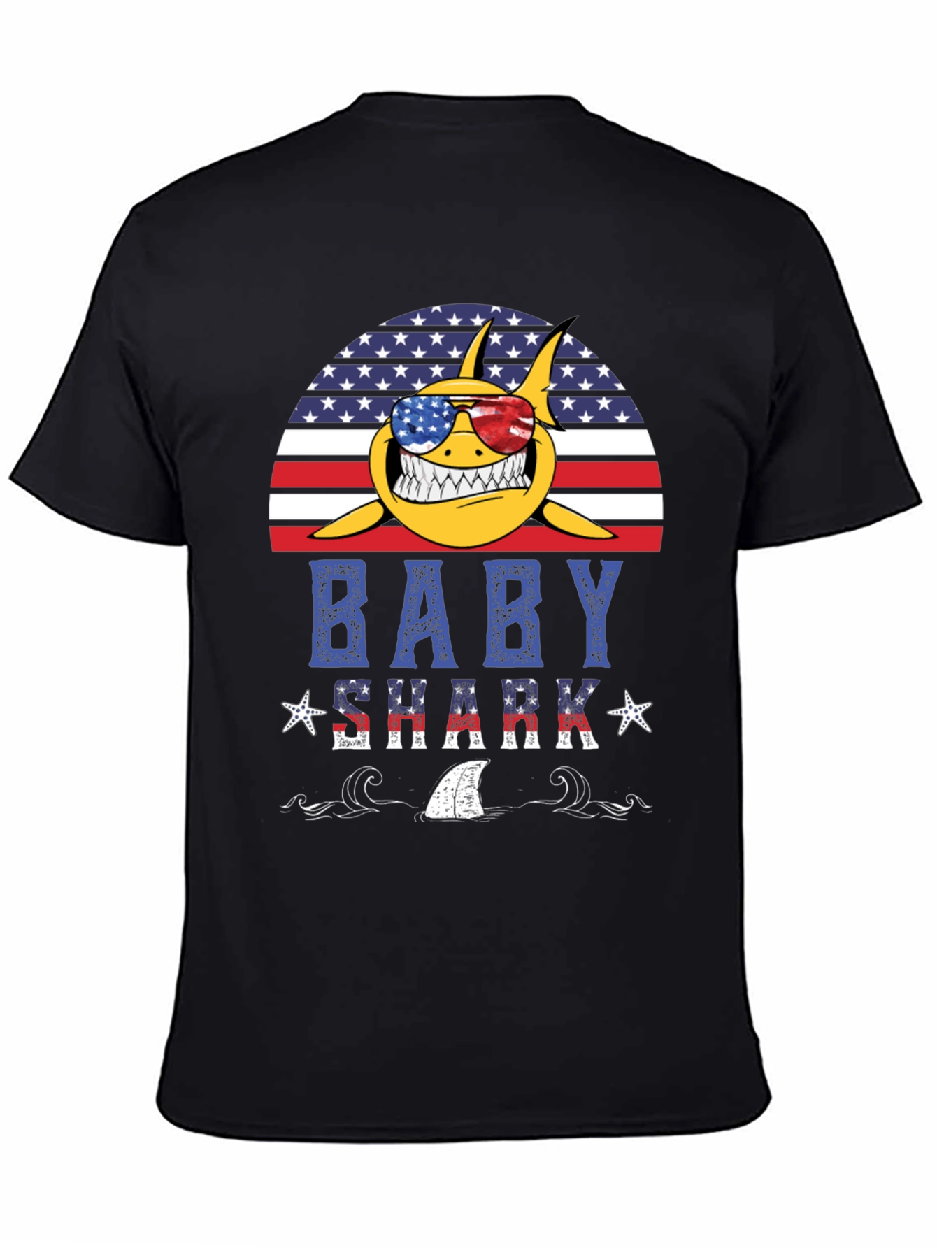 Patriotic Baby Shark Graphic Tee