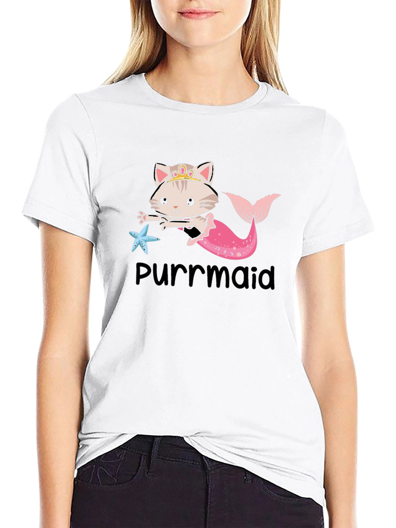 Purrmaid T-Shirt: Cute Cat Mermaid Graphic Tee