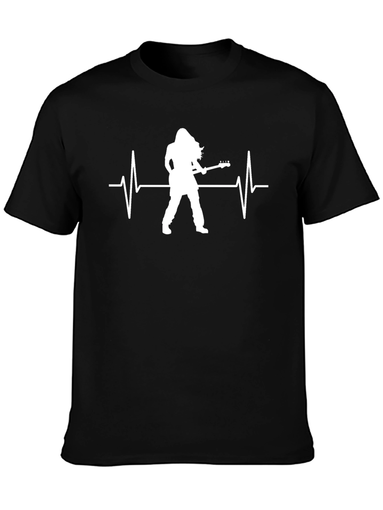 Rocker Heartbeat T-Shirt - Black