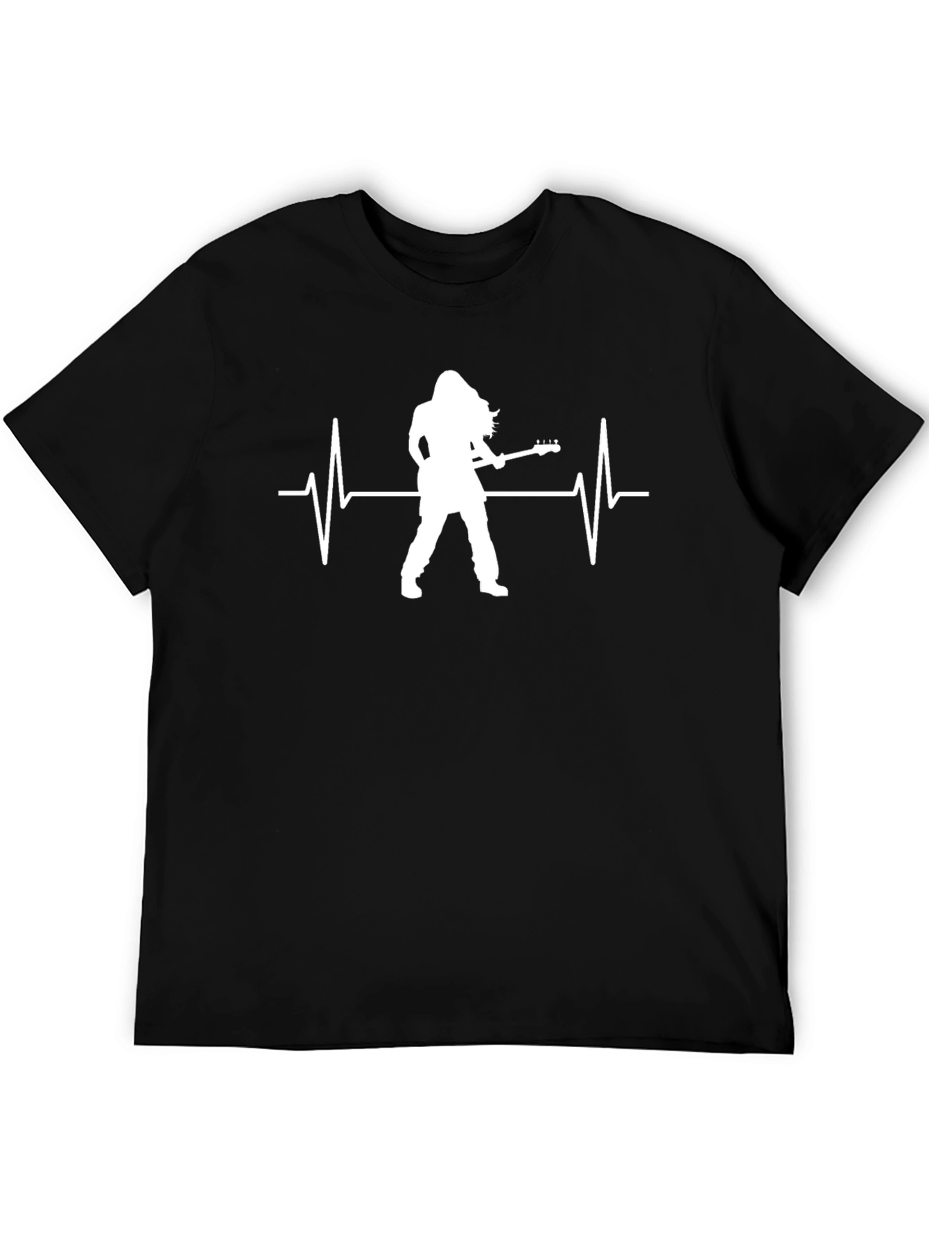 Rocker Heartbeat T-Shirt - Black