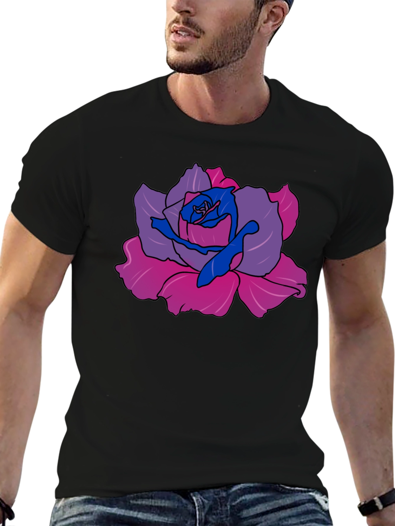 Rose Bi Pride Graphic Tee